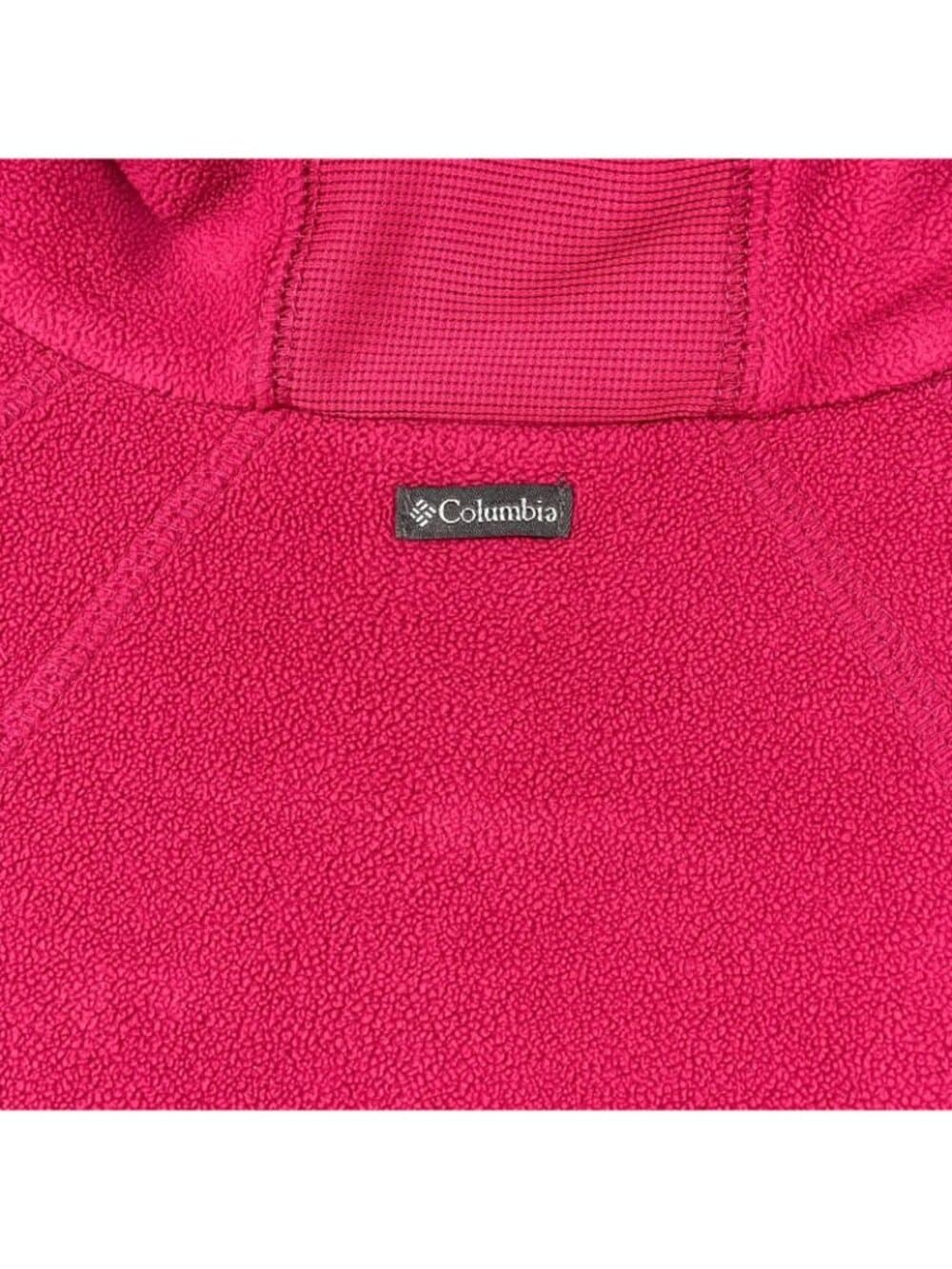 Women's Columbia Fleece Quarter Zip Pullover Pink Size Large - Thumbnail 3