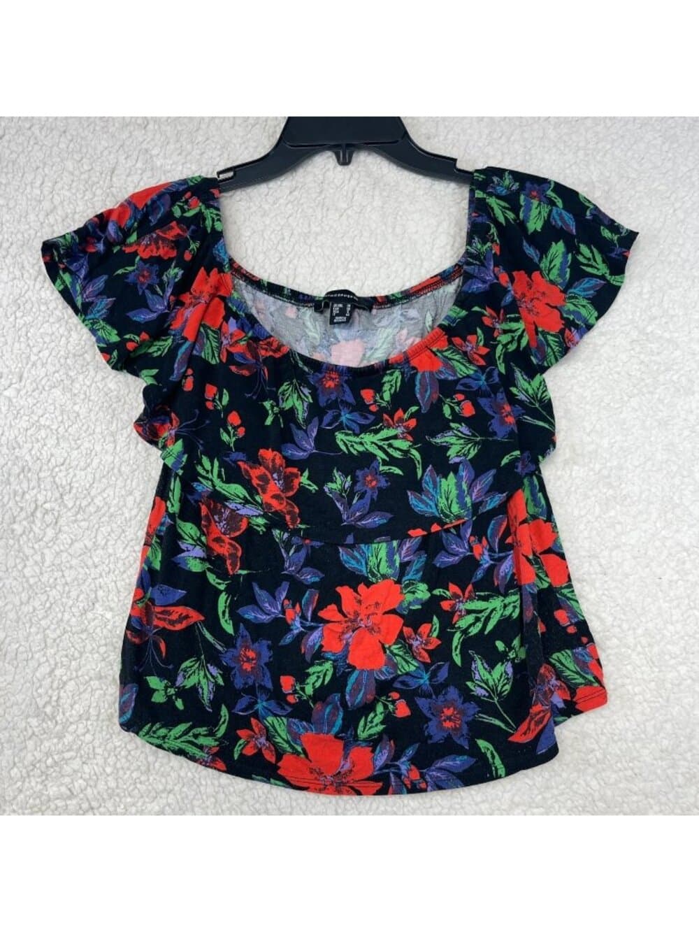 Atmosphere Floral Off Shoulder Ruffle Blouse Women's US 6 - Thumbnail 4