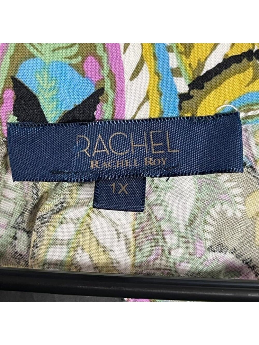Rachel Roy Women's Plus 1X Paisley Print Flutter Sleeve Blouse Rayon Top - Thumbnail 4