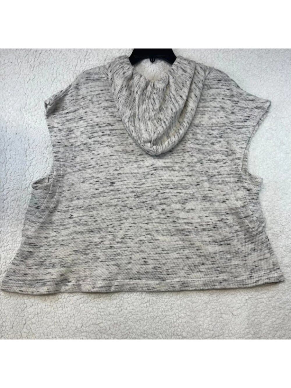 Wonderly Women's Space Dye Sleeveless Hooded Sweatshirt Gray Size XXL - Thumbnail 2