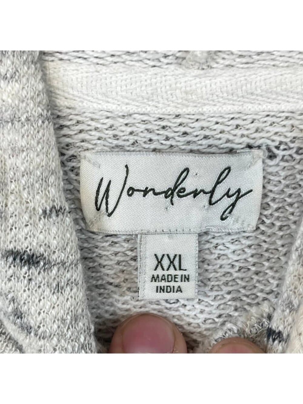 Wonderly Women's Space Dye Sleeveless Hooded Sweatshirt Gray Size XXL - Thumbnail 5
