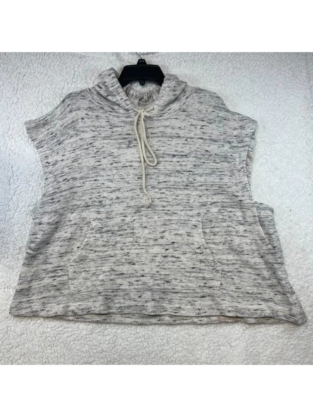 Wonderly Women's Space Dye Sleeveless Hooded Sweatshirt Gray Size XXL - Thumbnail 7