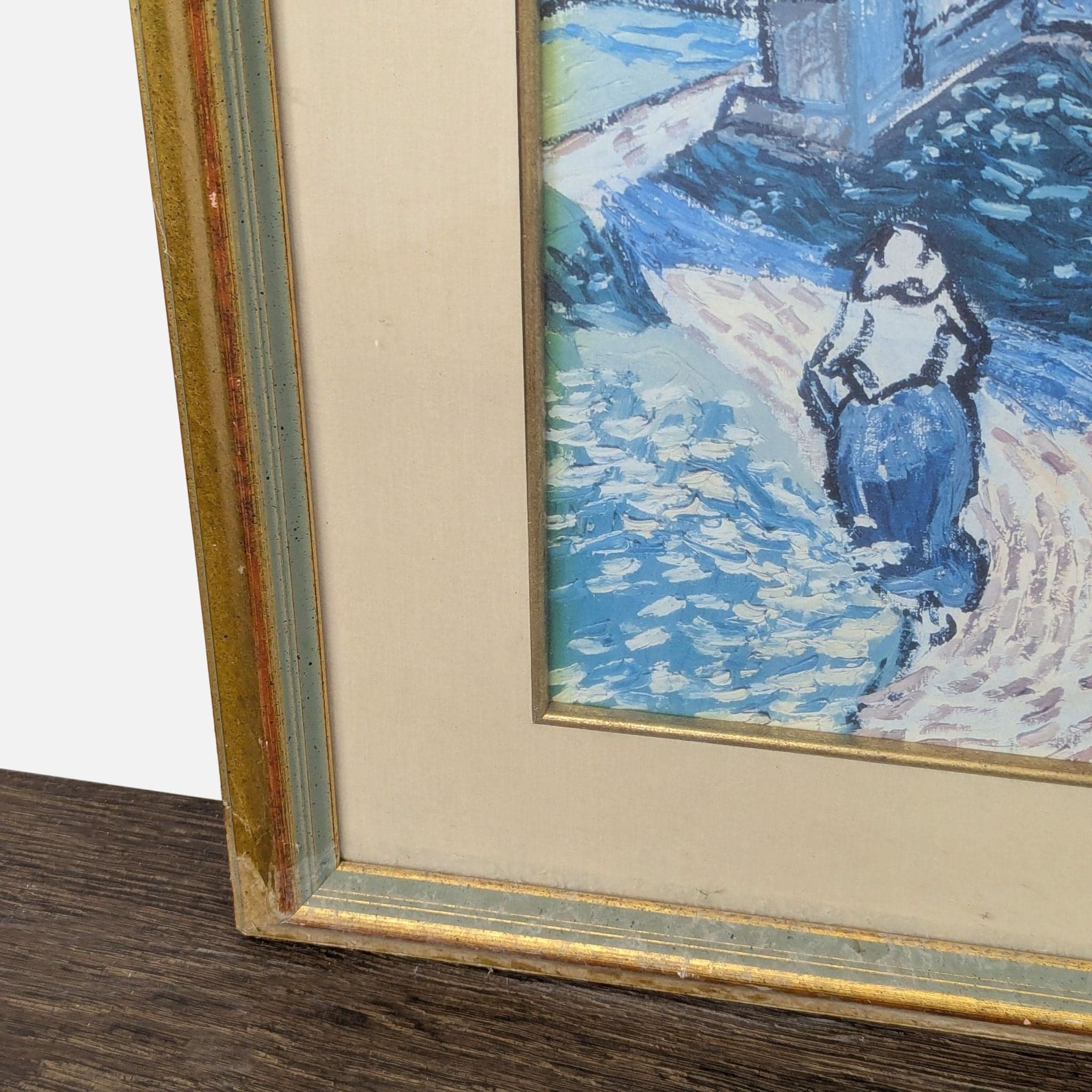 Framed Print of Van Gogh's "The Church at Auvers" with Gold Frame - Thumbnail 2