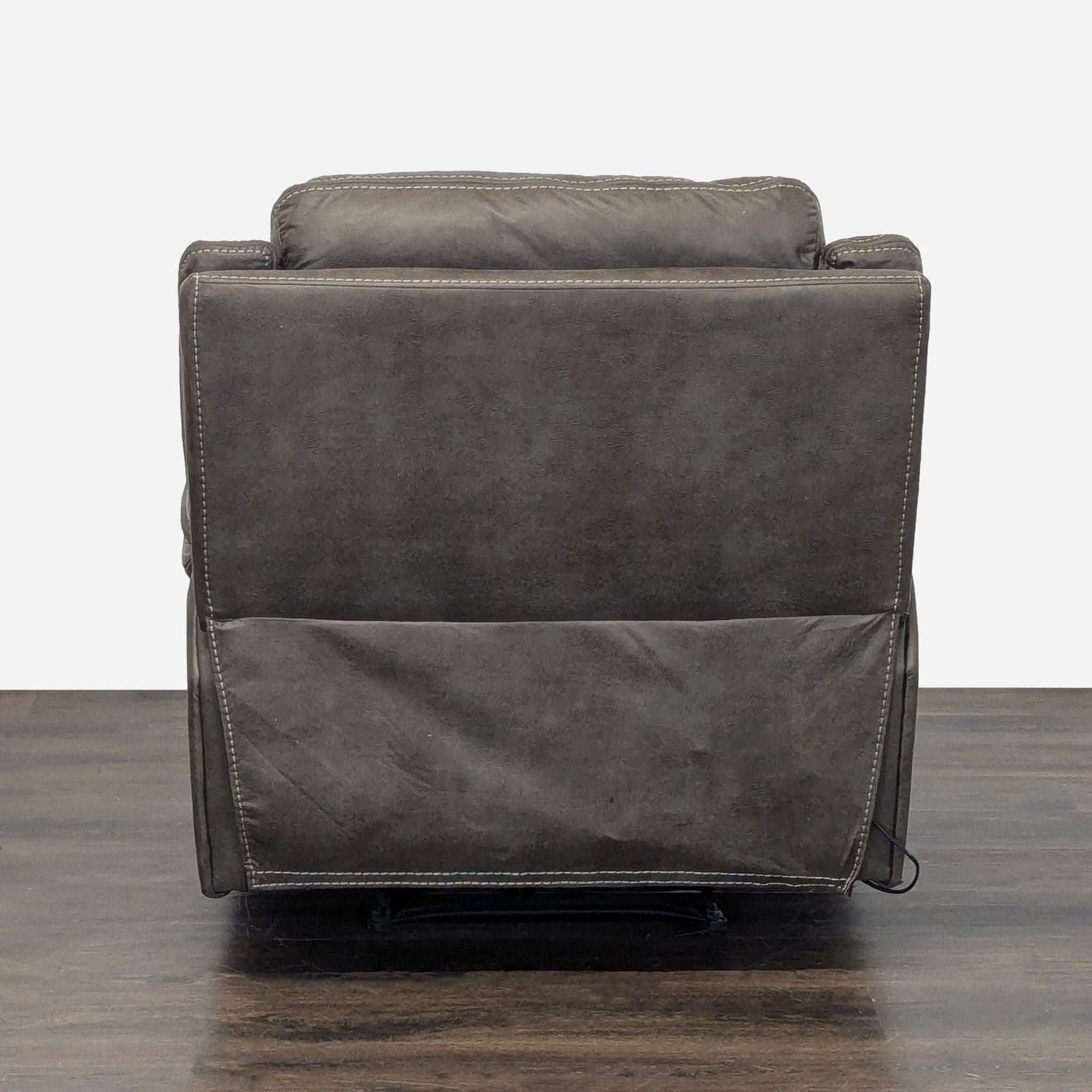 Plush Dark Gray Power Reclining Lounge Chair - Thumbnail 6