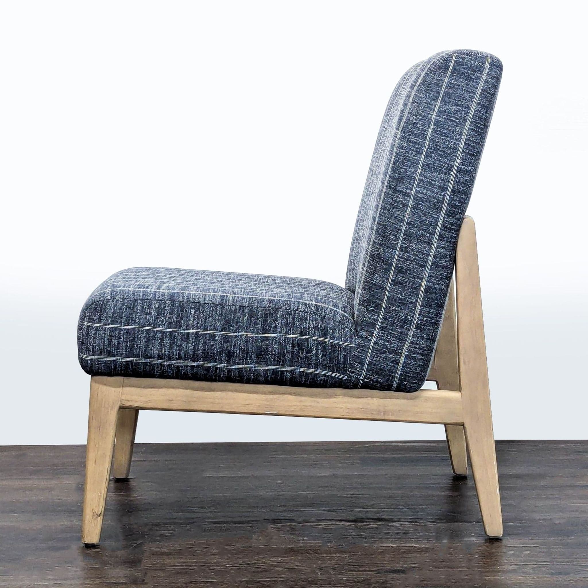 Hearth & Hand with Magnolia for Target Upholstered Slipper Dining Chair – Blue Stripe - Thumbnail 5