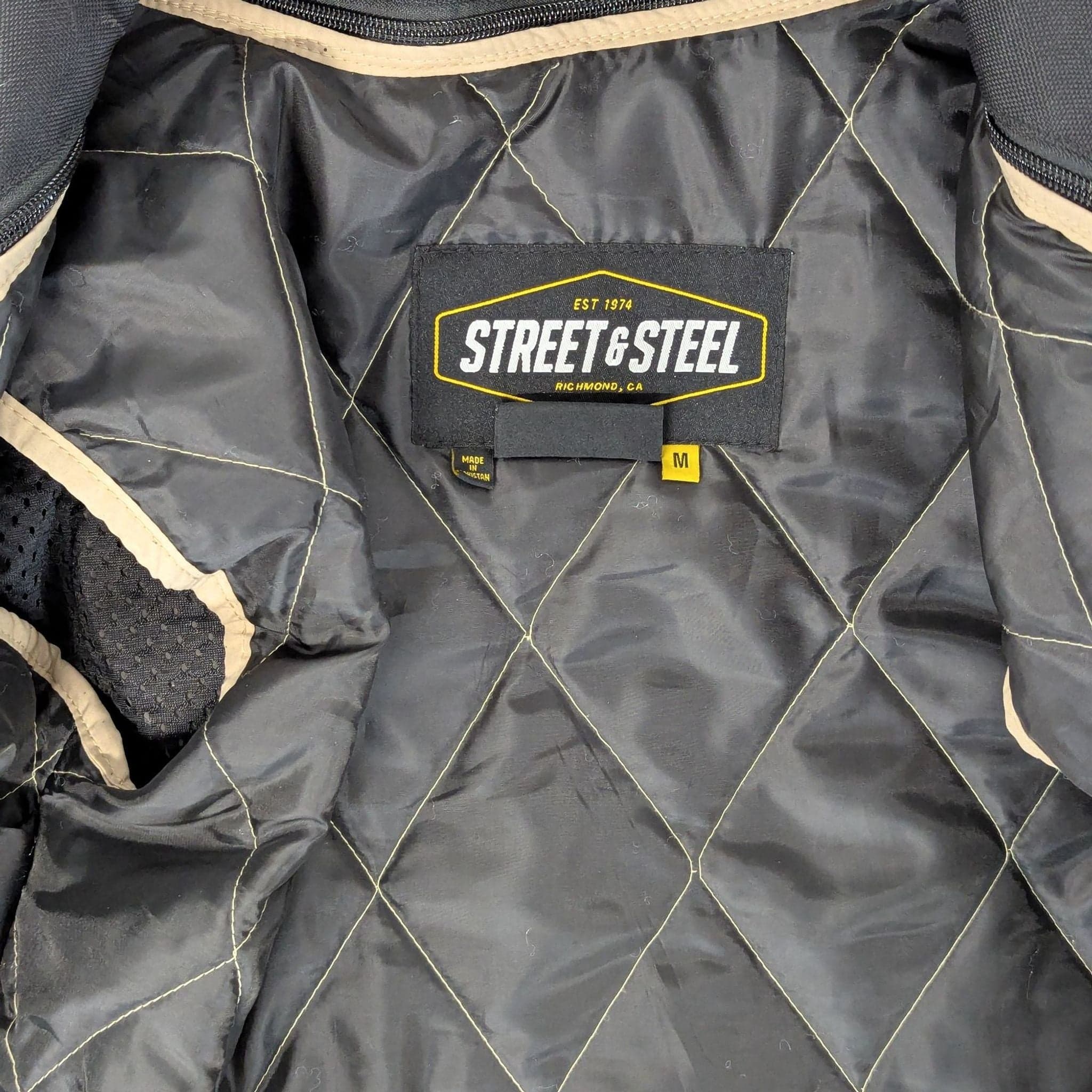 Street & Steel Black Leather Motorcycle Jacket – Sports & Outdoors - Thumbnail 5