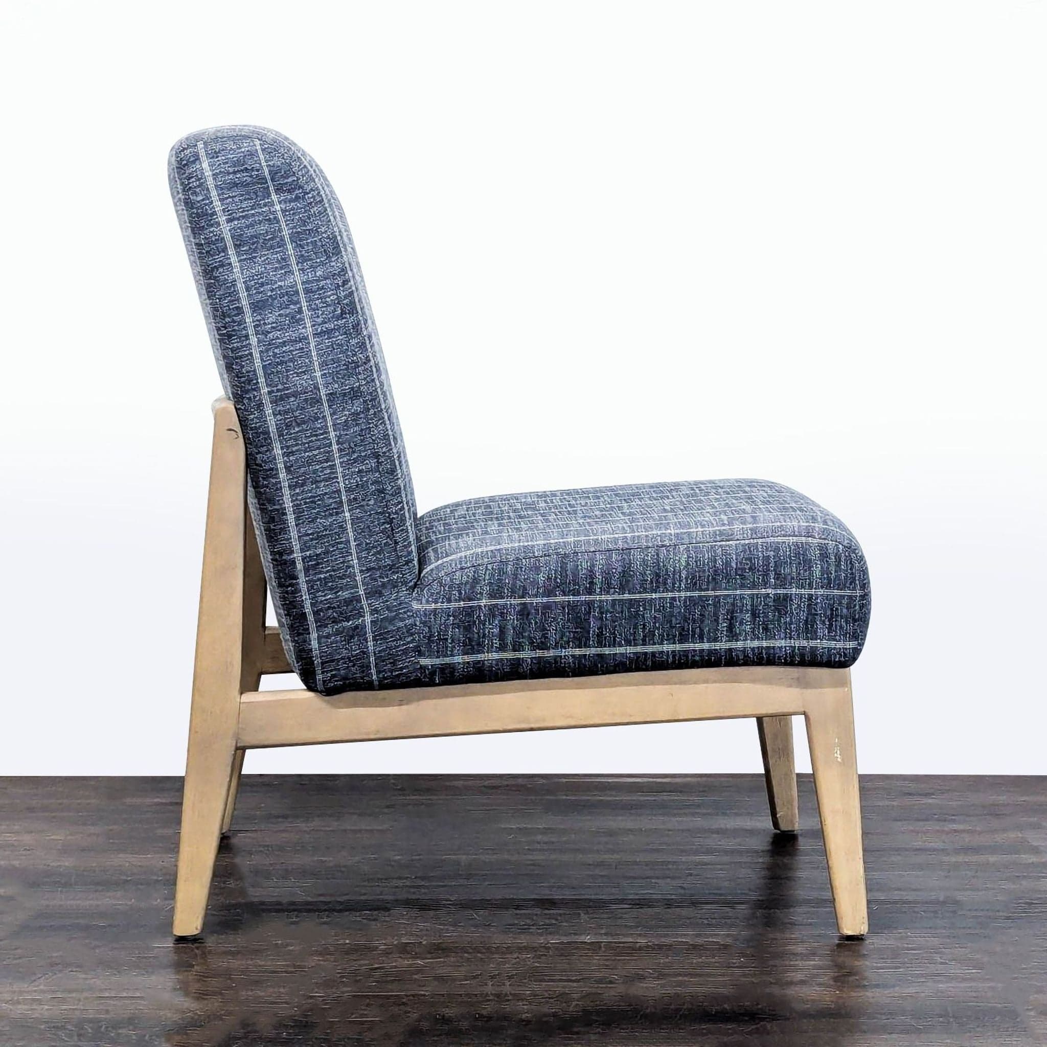 Hearth & Hand with Magnolia for Target Upholstered Slipper Dining Chair – Blue Stripe - Thumbnail 3