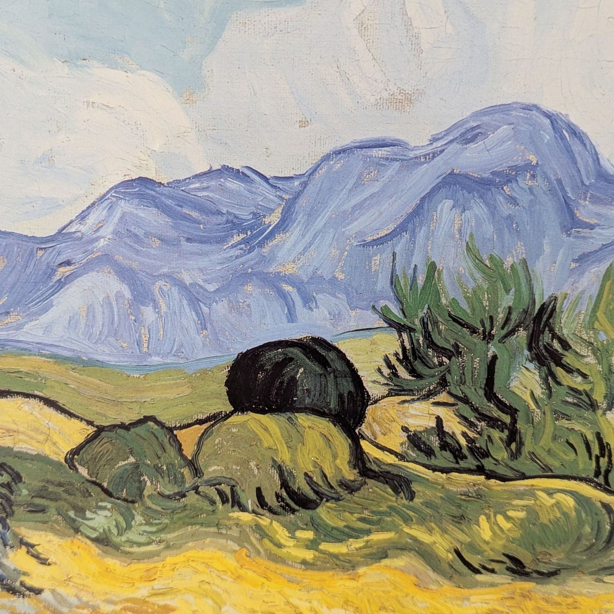 Van Gogh Framed Print “Wheat Field with Cypresses” - Classic Art Wall Decor - Thumbnail 2