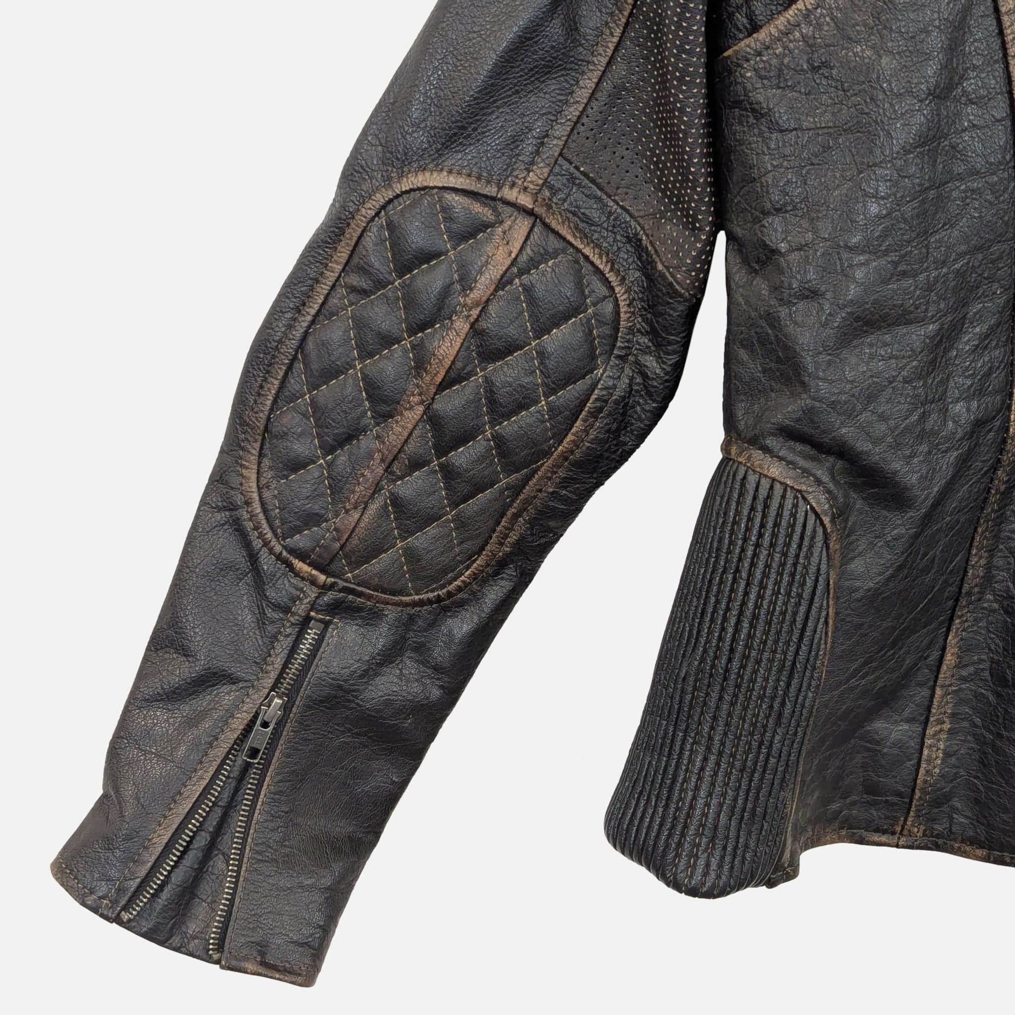 Bilt Black Leather Motorcycle Jacket – Sports & Outdoors Protective Gear - Thumbnail 4