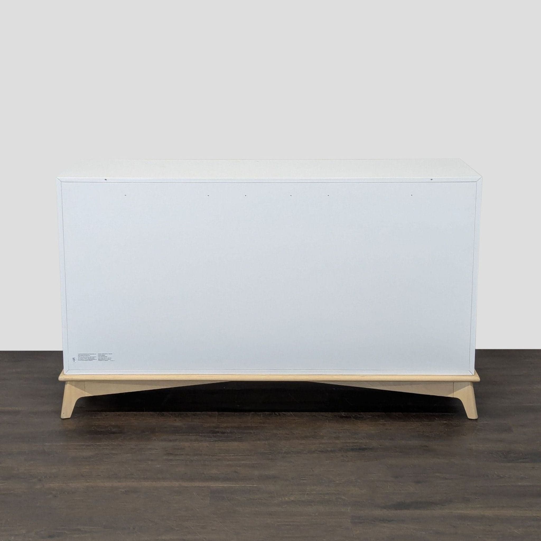 West Elm Sydney White Modern 6-Drawer Dresser with Light Wood Base - Thumbnail 9