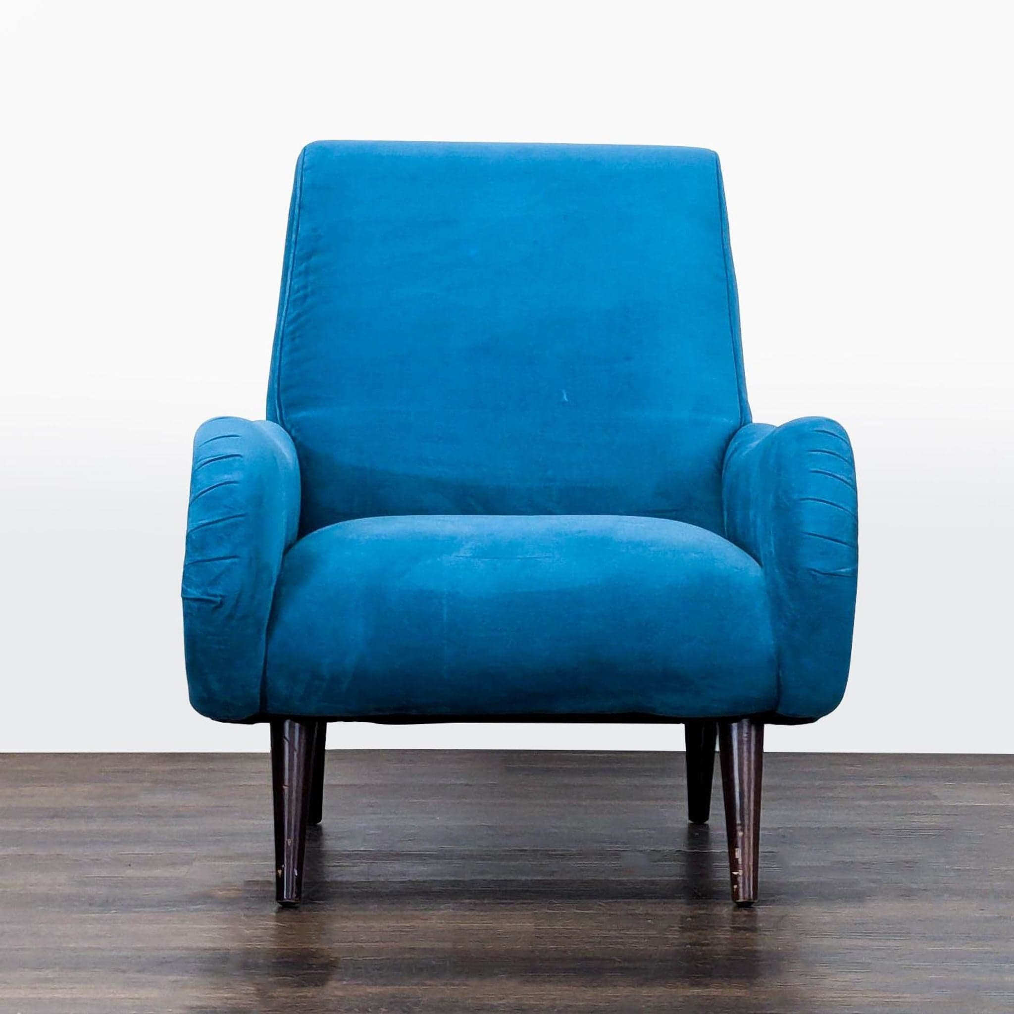 Freestyle Collection Modern Blue Lounge Chair – Stylish and Comfortable Seating - Thumbnail 2