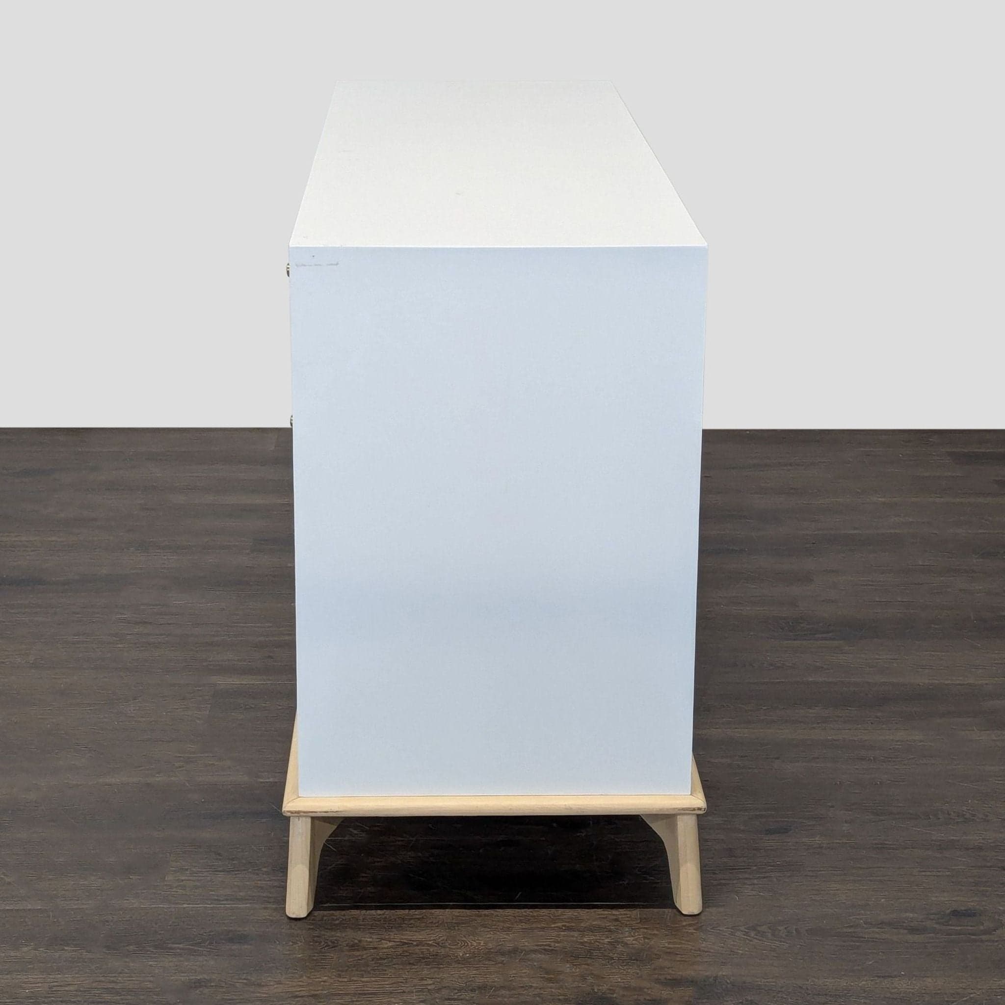 West Elm Sydney White Modern 6-Drawer Dresser with Light Wood Base - Thumbnail 11