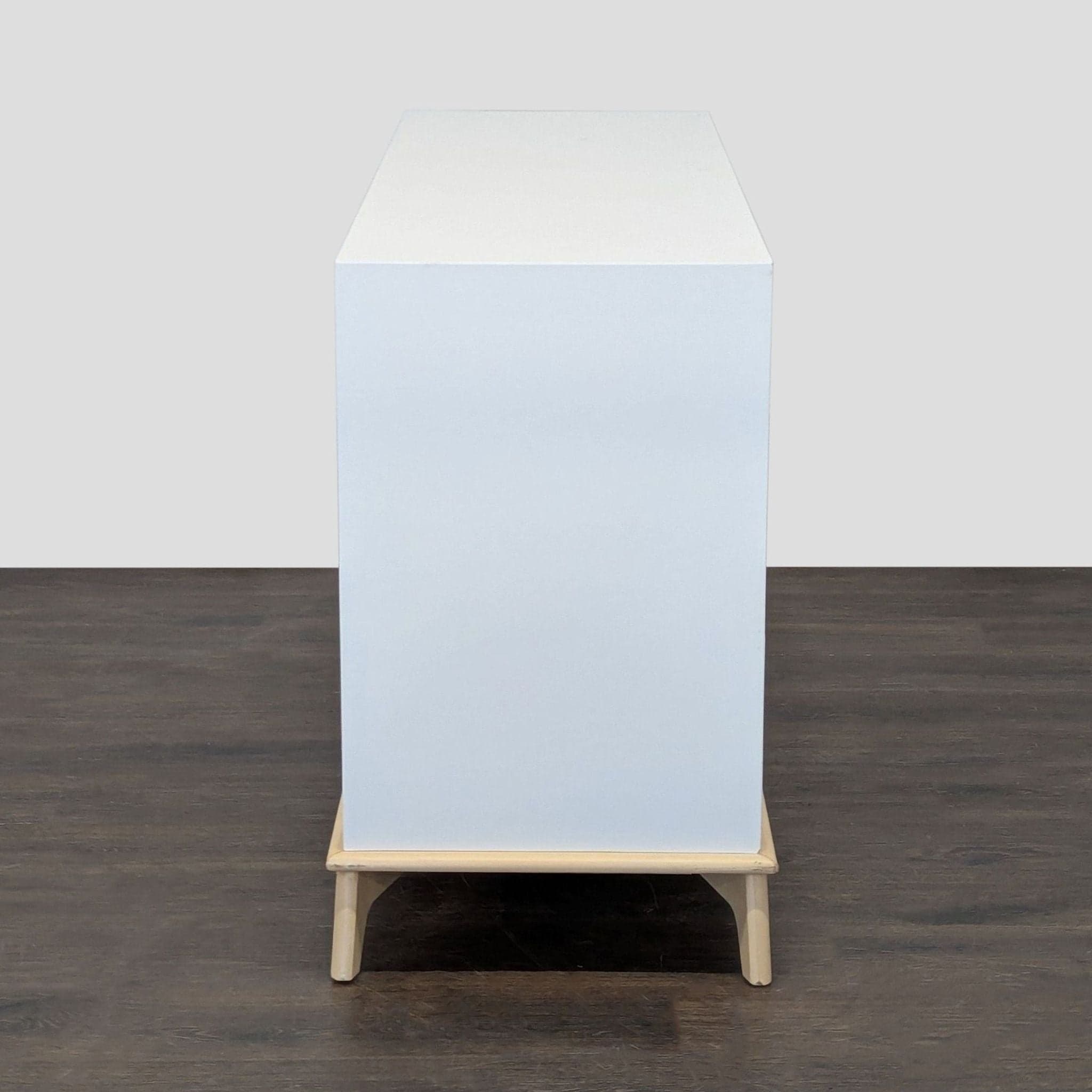 West Elm Sydney White Modern 6-Drawer Dresser with Light Wood Base - Thumbnail 8