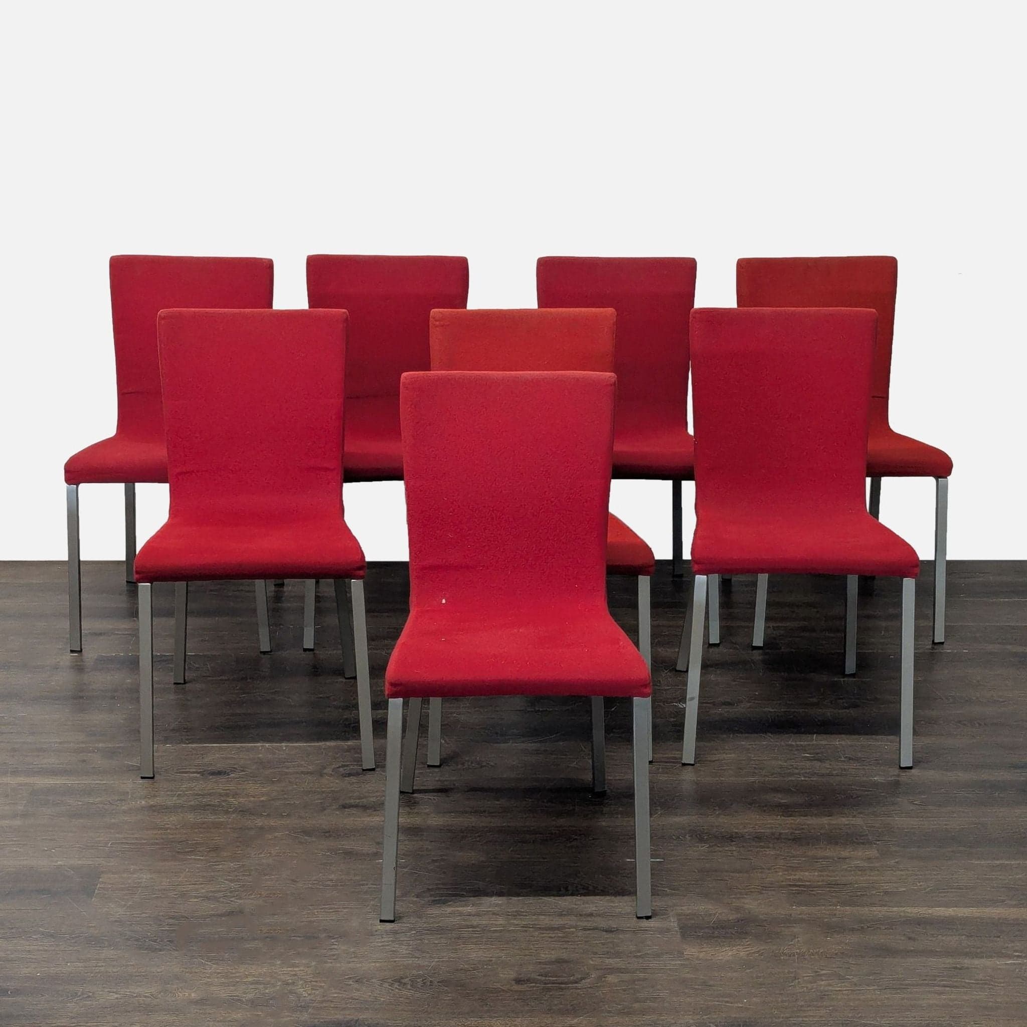 Calligaris Dining Set with Extendable Table and 8 Red Chairs - Thumbnail 3