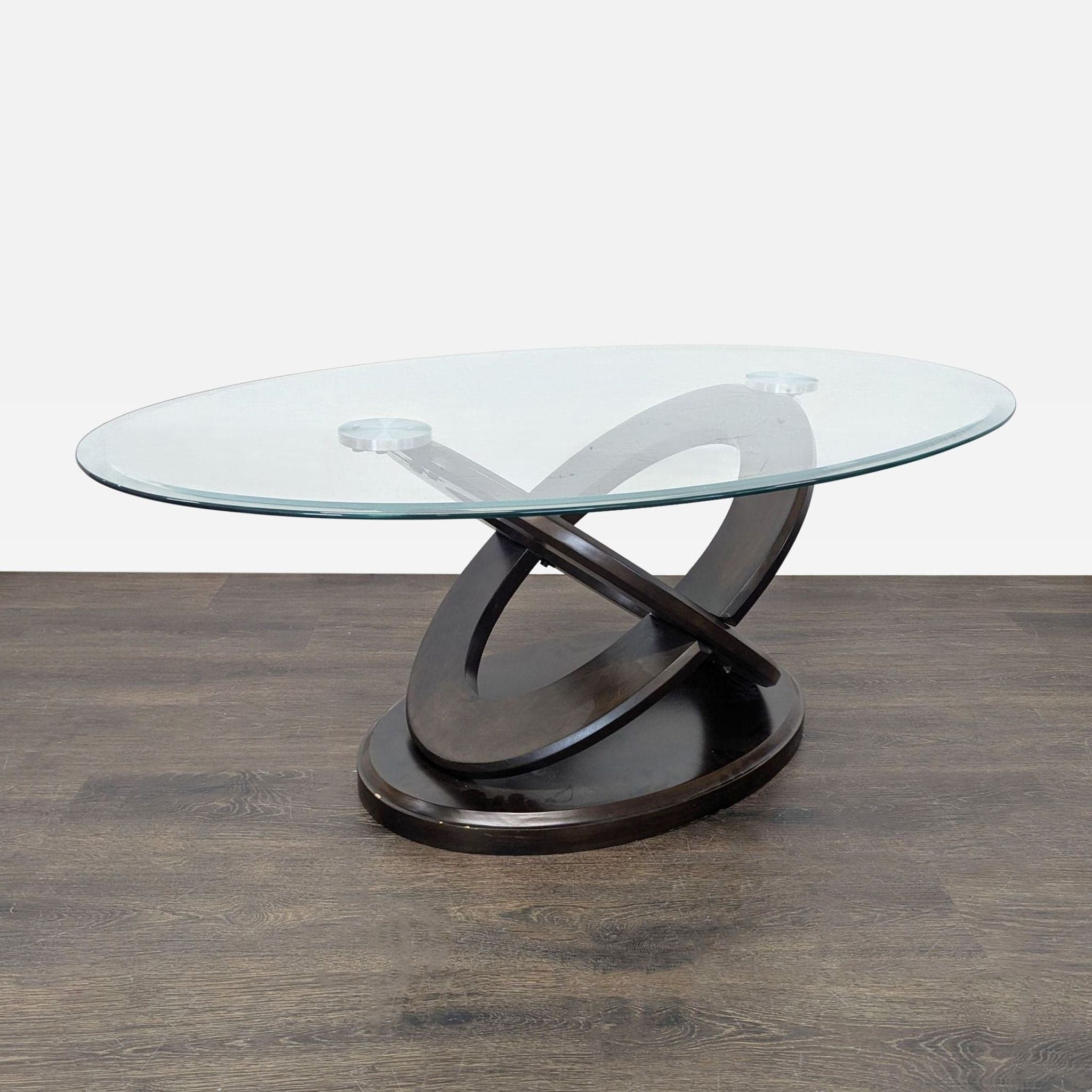 Green World Glass Top Coffee Table - Thumbnail 2