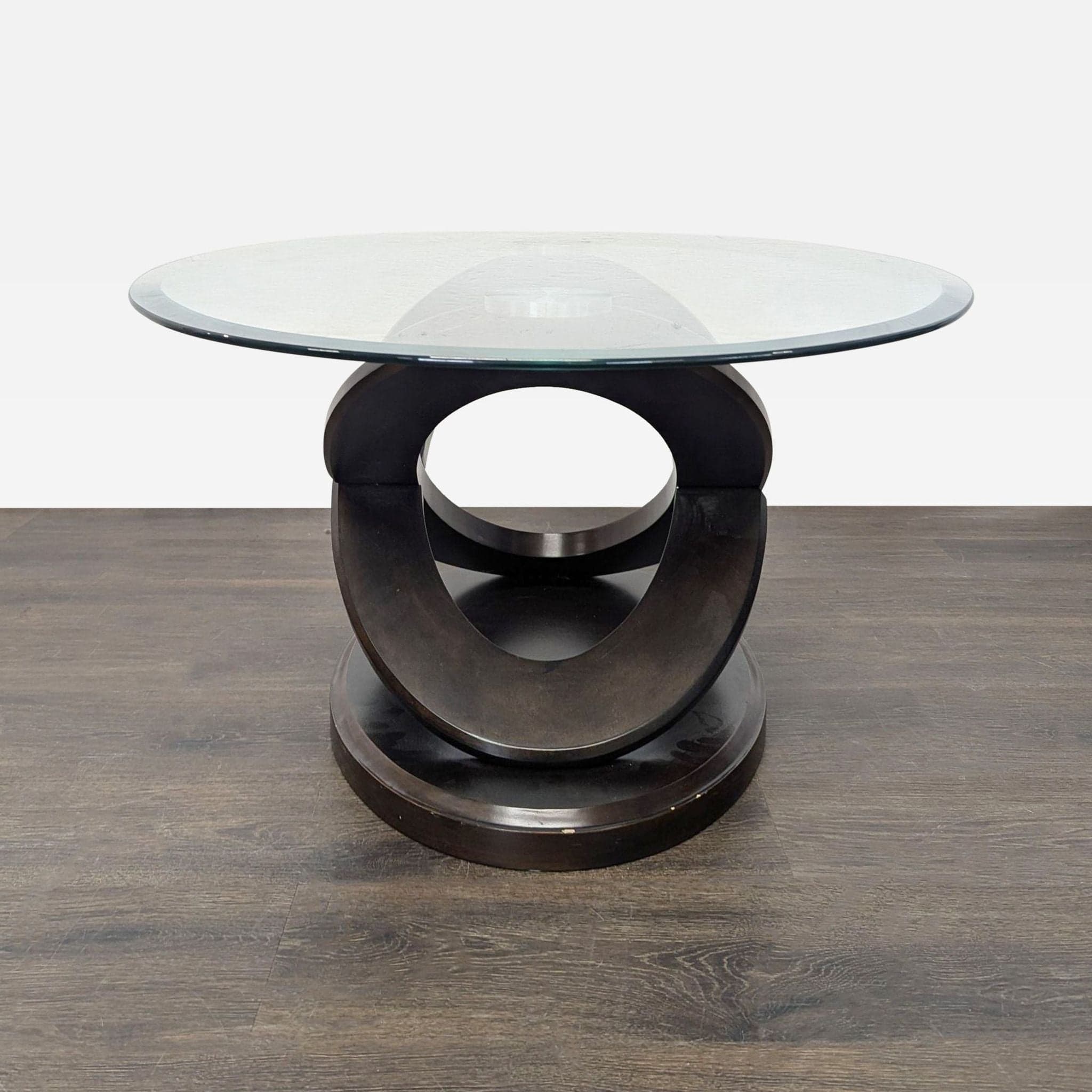 Green World Glass Top Coffee Table - Thumbnail 3