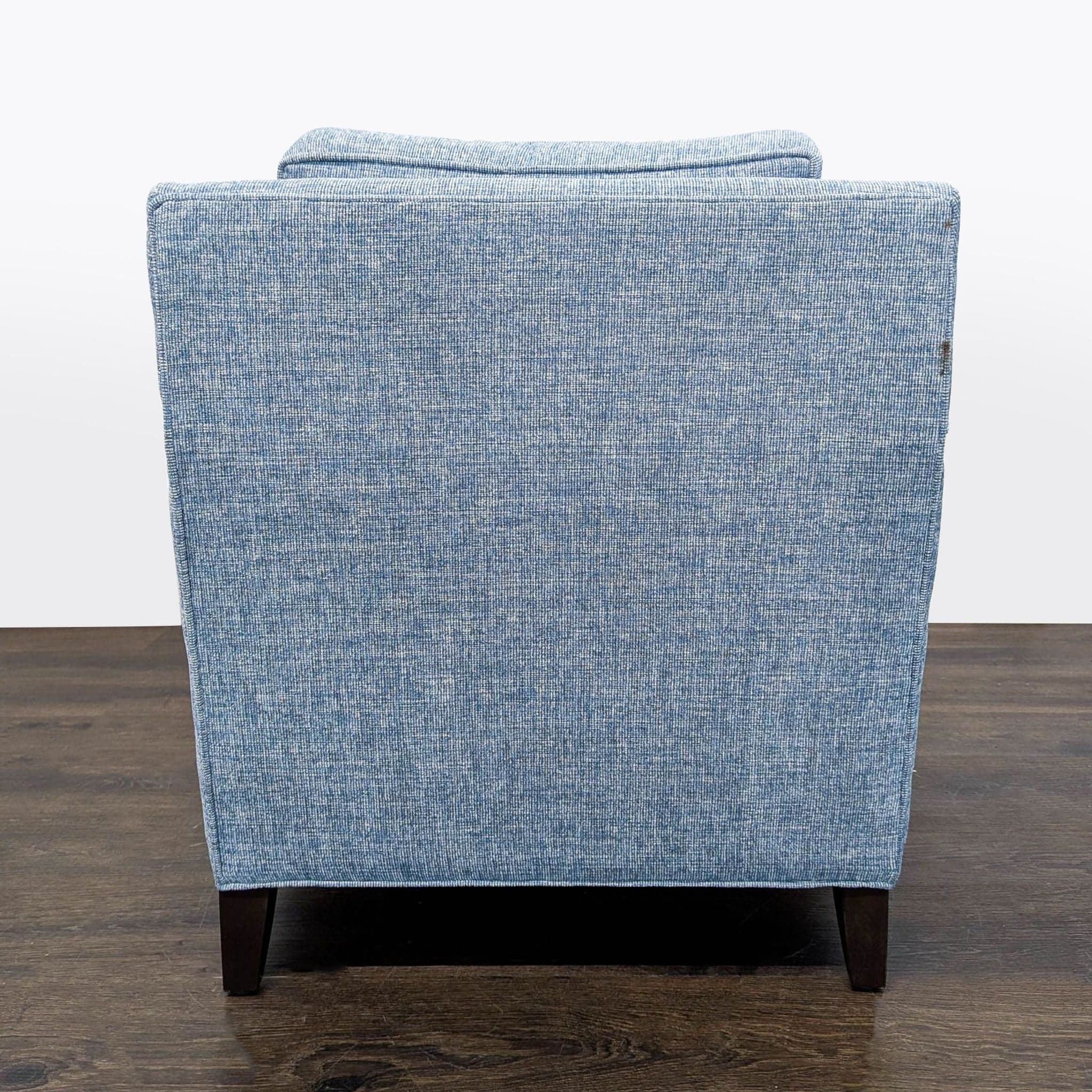 Ethan Allen Glen Blue Modern Lounge Chair - Thumbnail 5