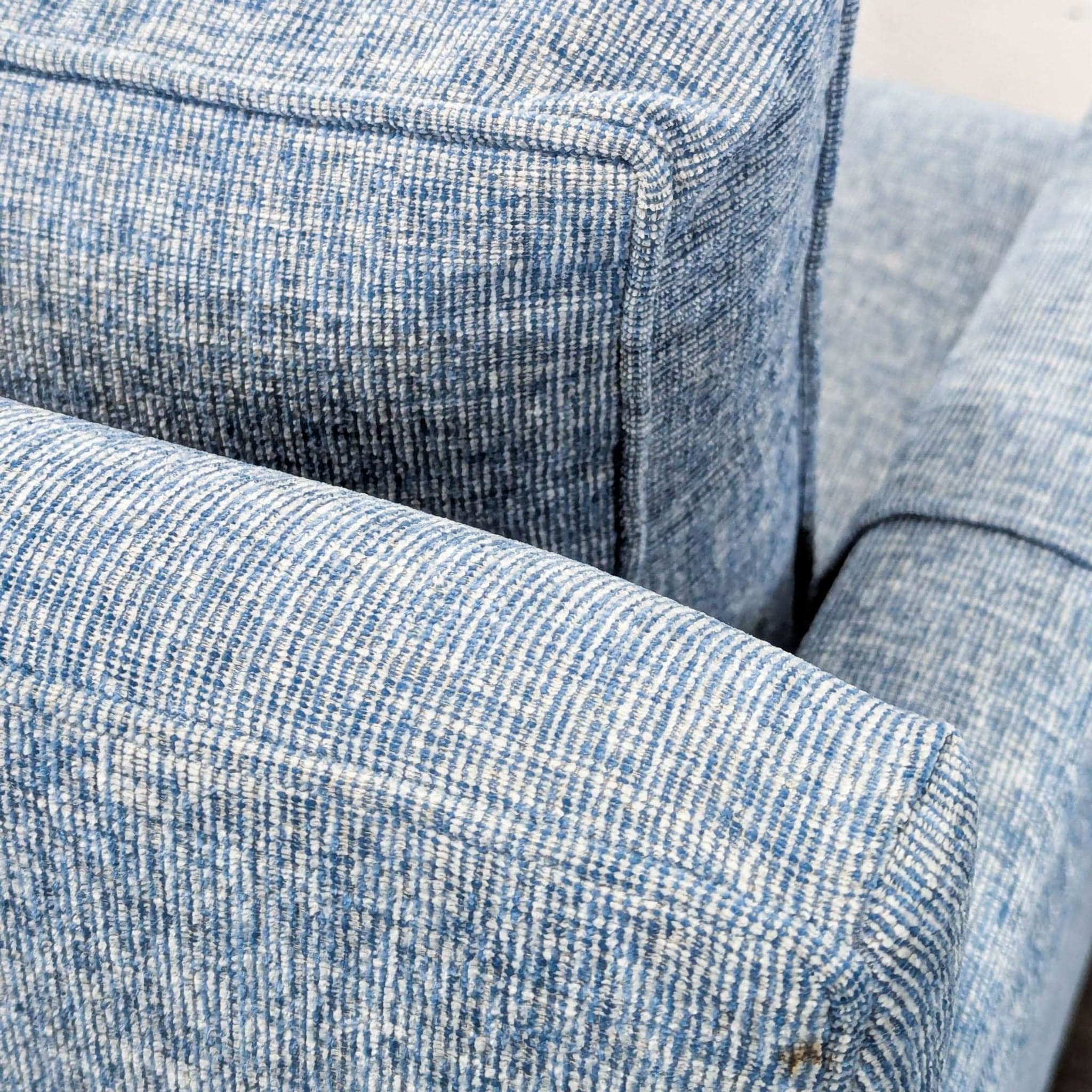 Ethan Allen Glen Blue Modern Lounge Chair - Thumbnail 9