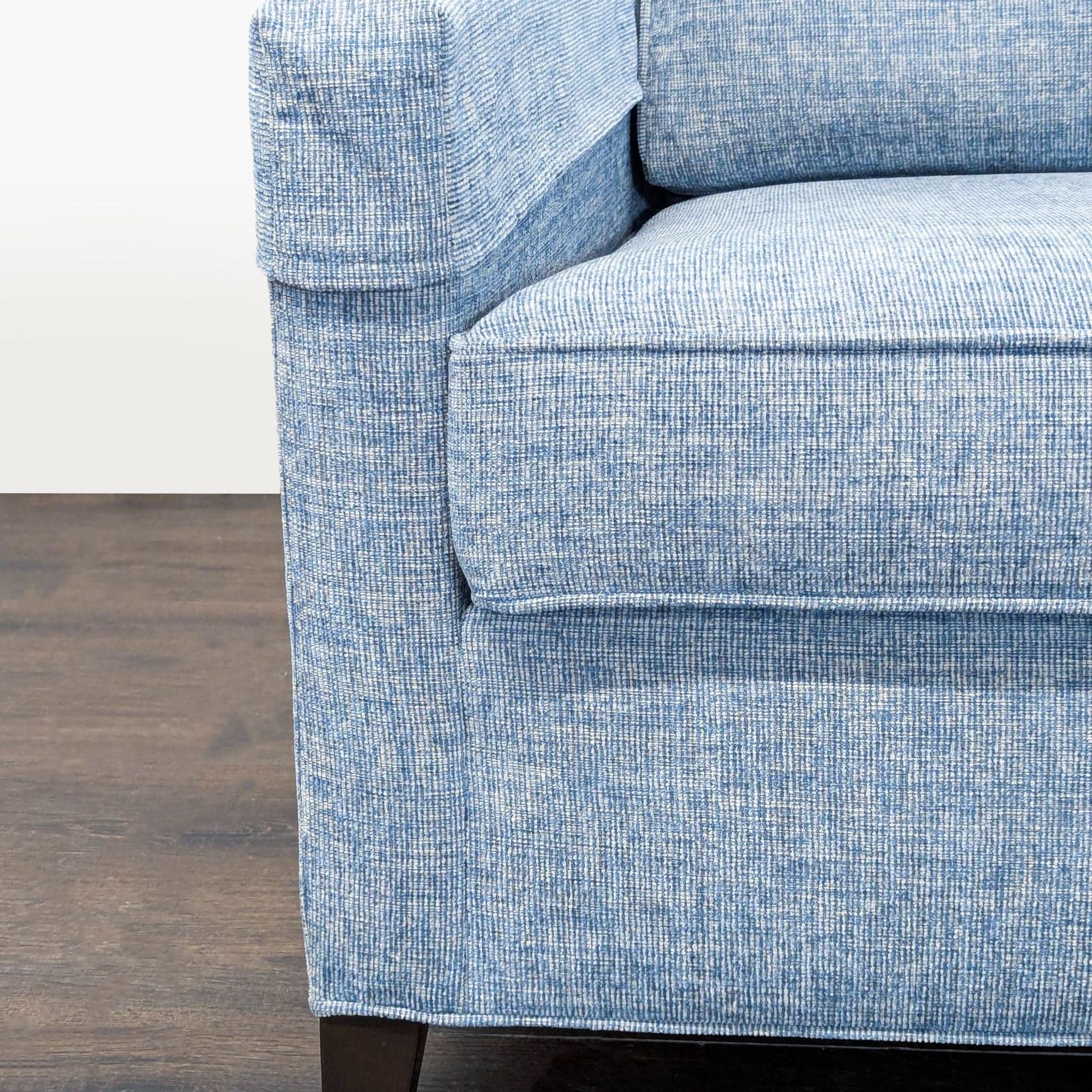 Ethan Allen Glen Blue Modern Lounge Chair - Thumbnail 6