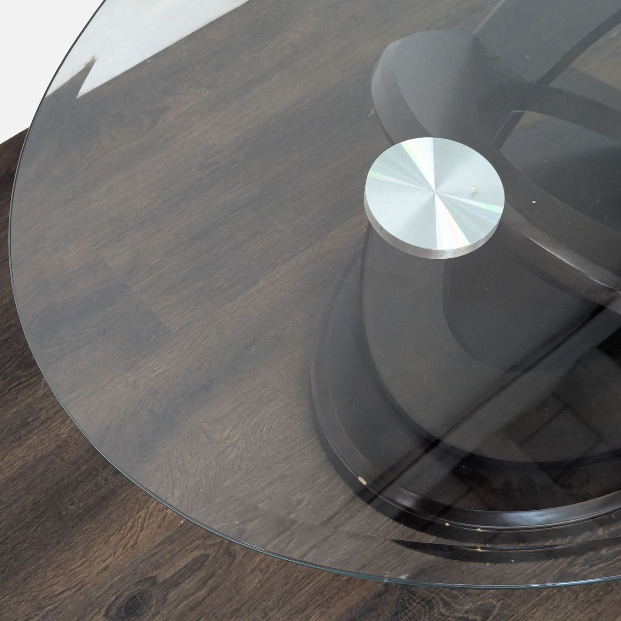 Green World Glass Top Coffee Table - Thumbnail 5