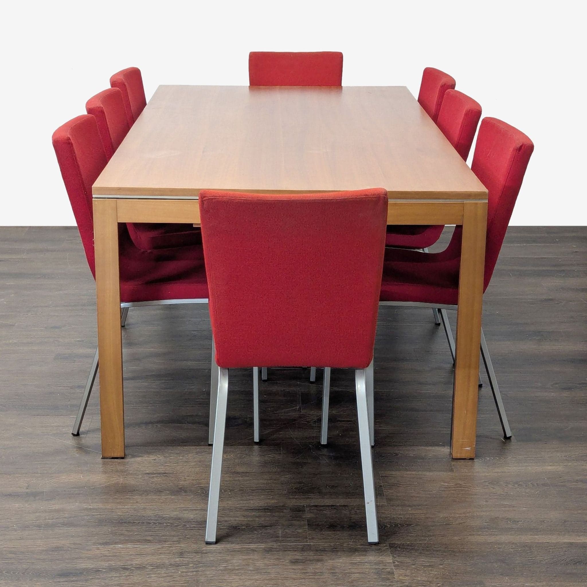 Calligaris Dining Set with Extendable Table and 8 Red Chairs - Thumbnail 9