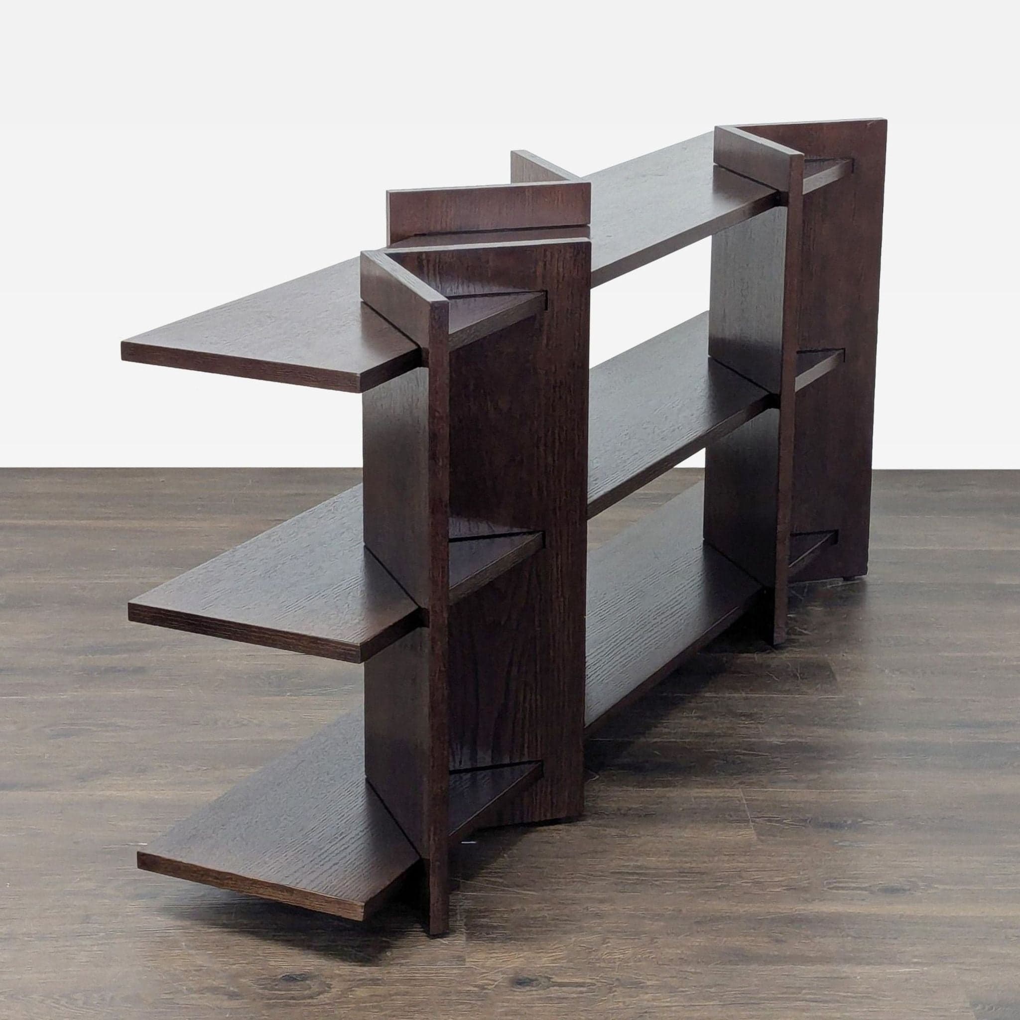 CB2 Sommet Brown Oak Console Table - Thumbnail 4