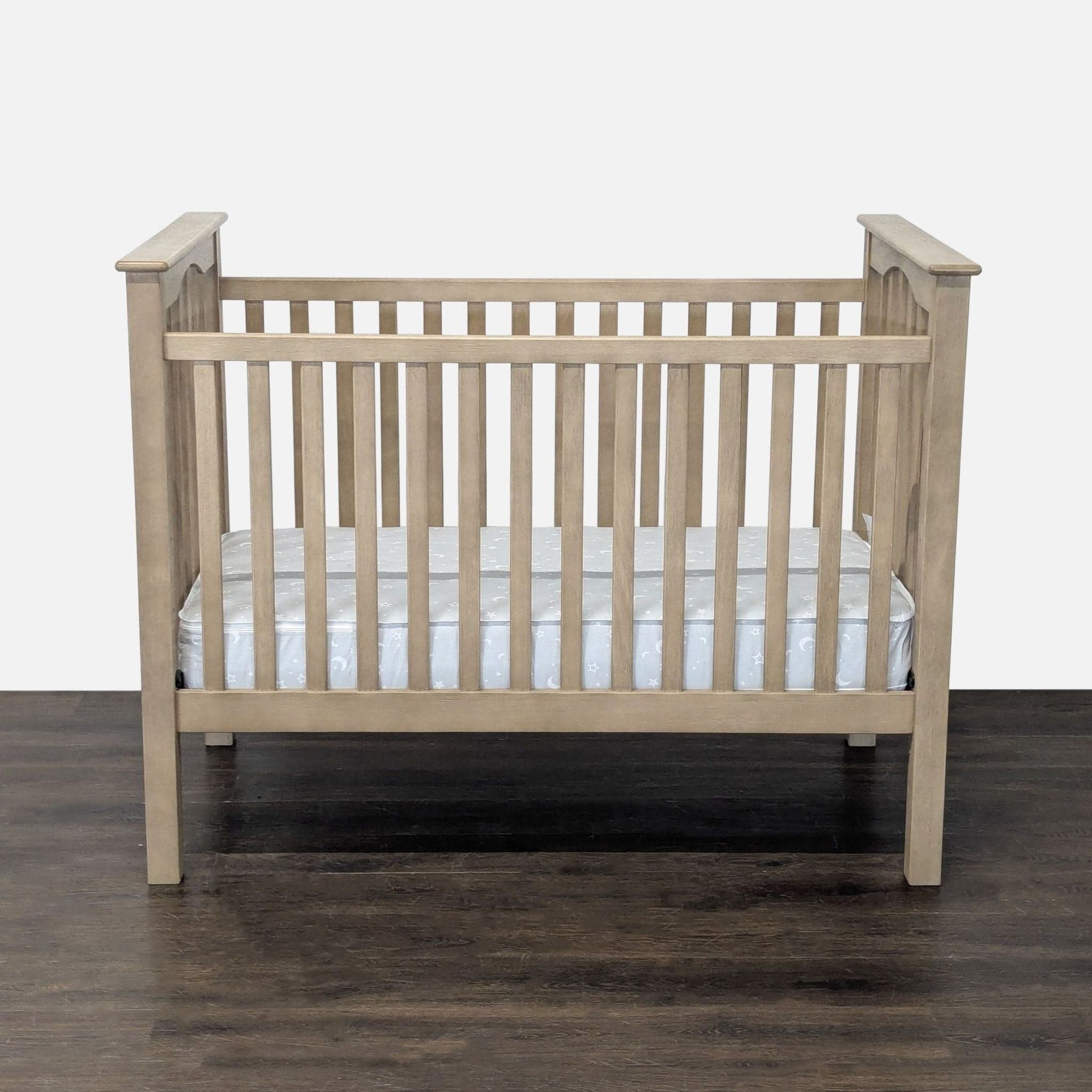 Pottery Barn Kids Classic Kendall Convertible Wood Baby Crib with Lullaby Mattress