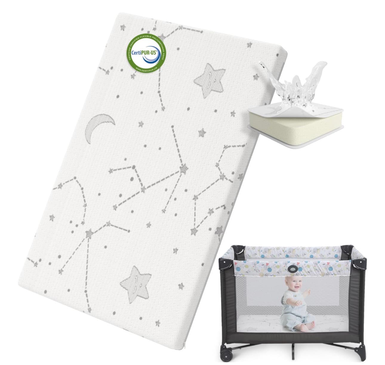 38x26 Baby Pack and Play Mattress Waterproof Cover - Thumbnail 4
