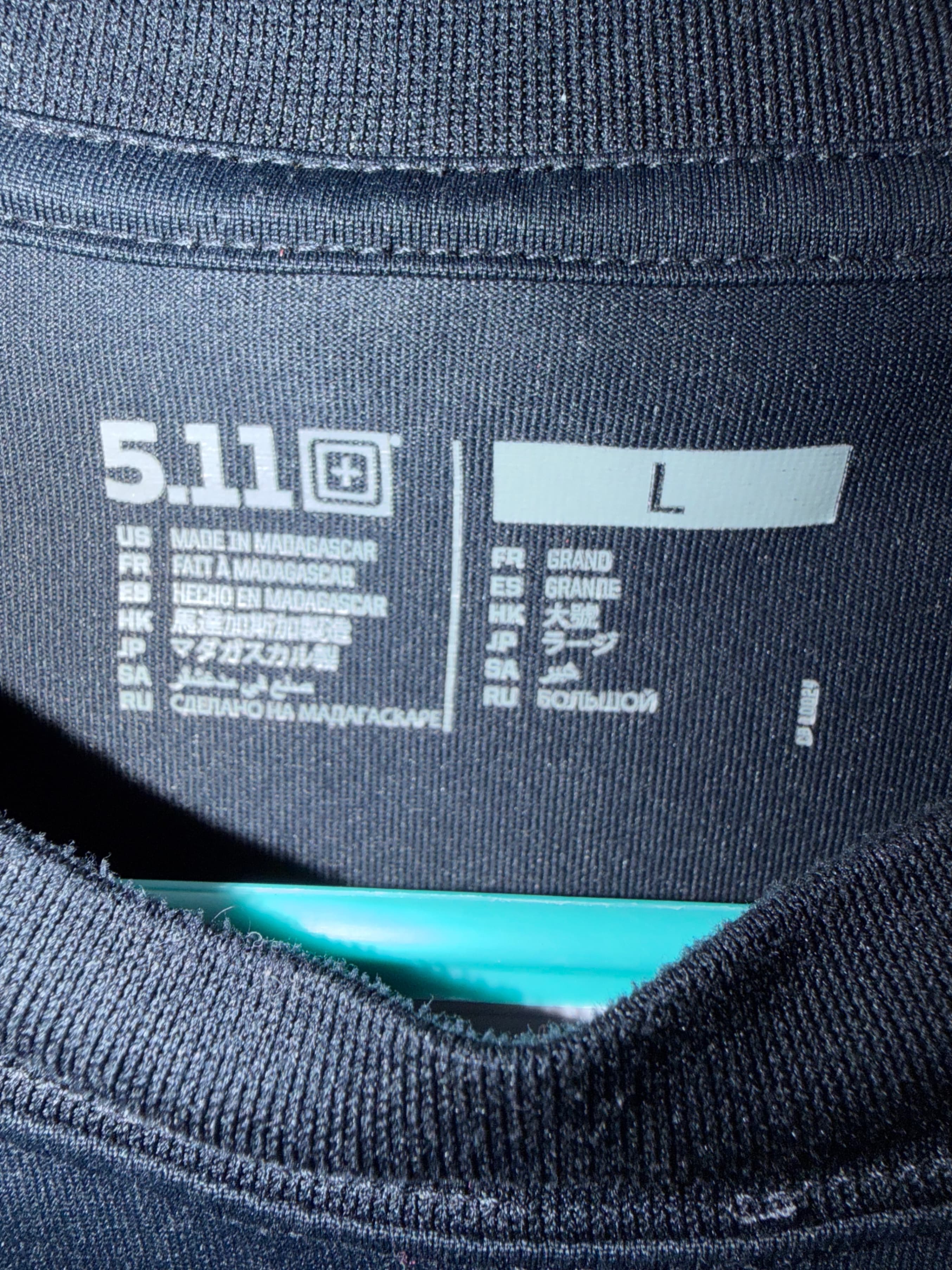 5.11 Tactical Men's Black T-Shirt Size L - Thumbnail 4
