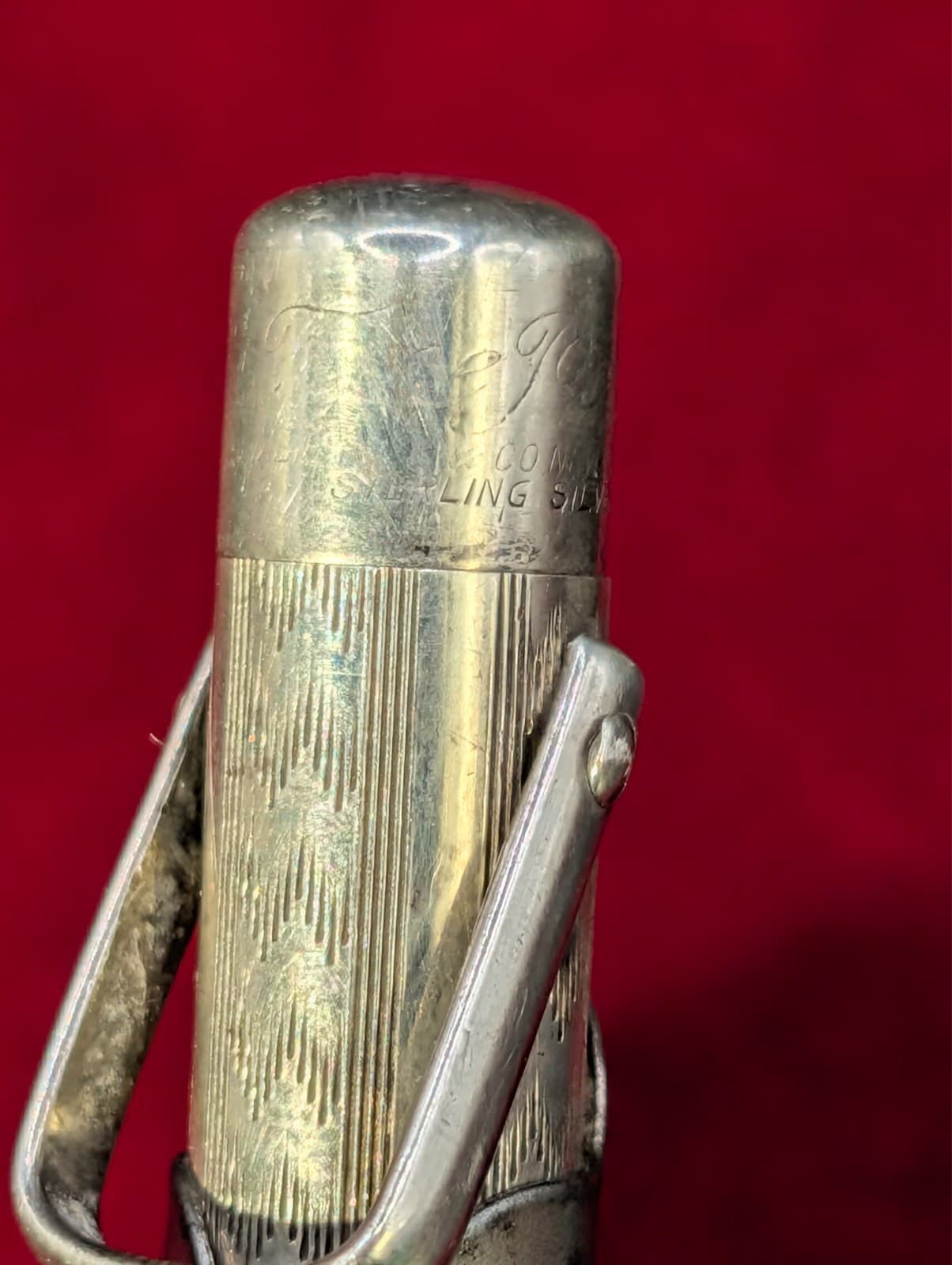 Antique Sterling Mabie Todd & Co. NY Silver Fyne Poynt Pencil Chatelaine - Thumbnail 12
