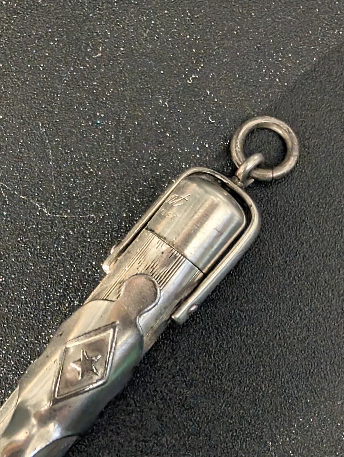 Antique Sterling Mabie Todd & Co. NY Silver Fyne Poynt Pencil Chatelaine - Thumbnail 4