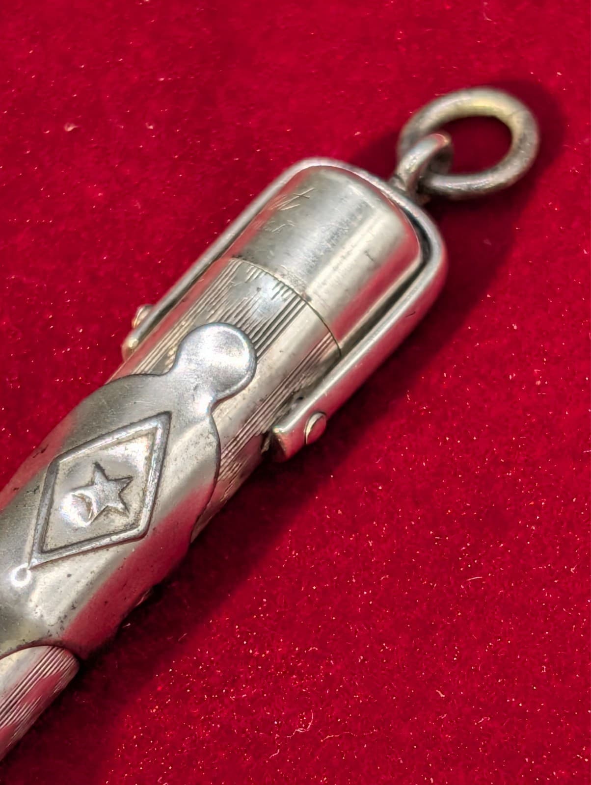Antique Sterling Mabie Todd & Co. NY Silver Fyne Poynt Pencil Chatelaine - Thumbnail 5