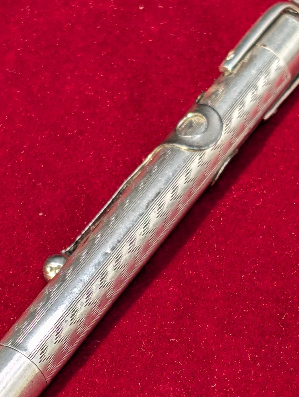 Antique Sterling Mabie Todd & Co. NY Silver Fyne Poynt Pencil Chatelaine - Thumbnail 6