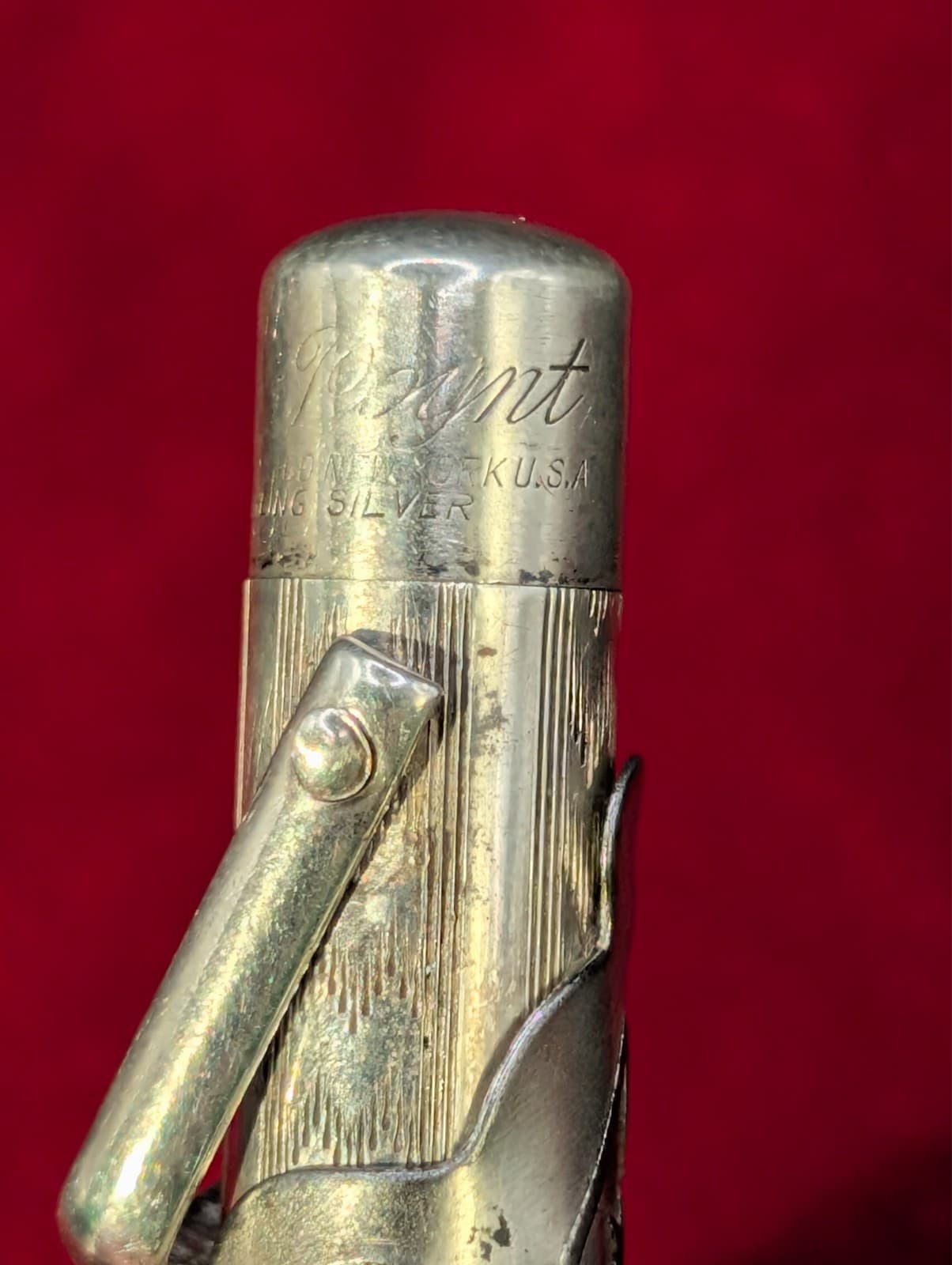 Antique Sterling Mabie Todd & Co. NY Silver Fyne Poynt Pencil Chatelaine - Thumbnail 11