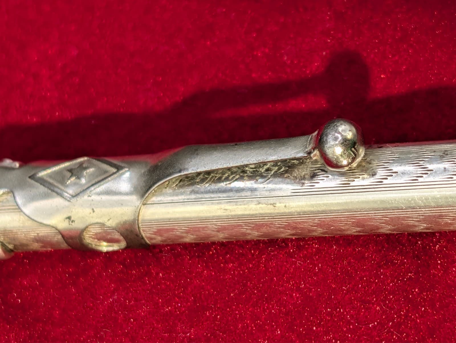 Antique Sterling Mabie Todd & Co. NY Silver Fyne Poynt Pencil Chatelaine - Thumbnail 10