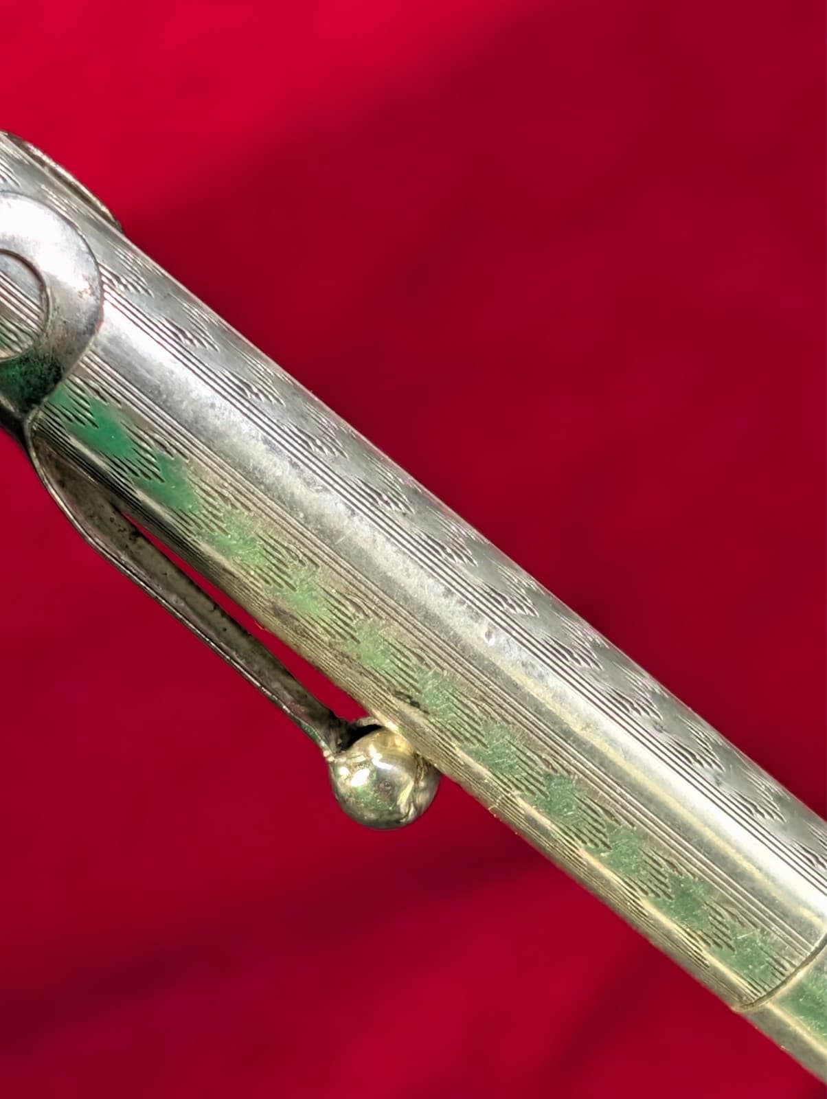 Antique Sterling Mabie Todd & Co. NY Silver Fyne Poynt Pencil Chatelaine - Thumbnail 9