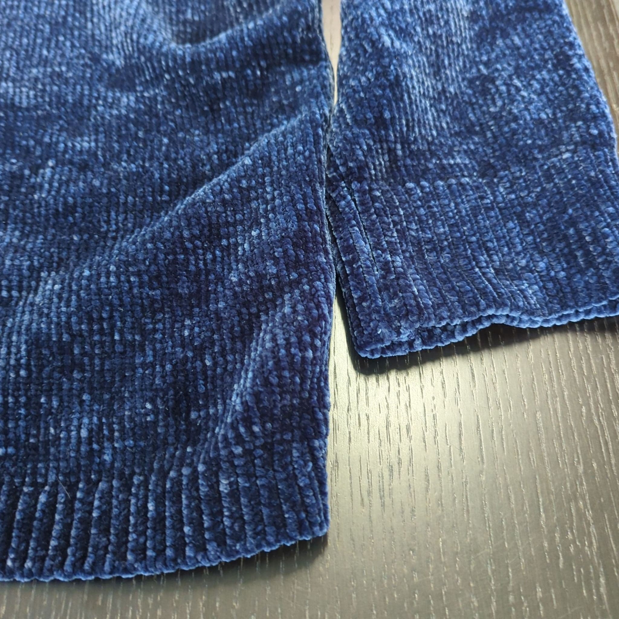 Purejil Women's Navy Blue Chenille Long Sleeve Sweater - Thumbnail 3