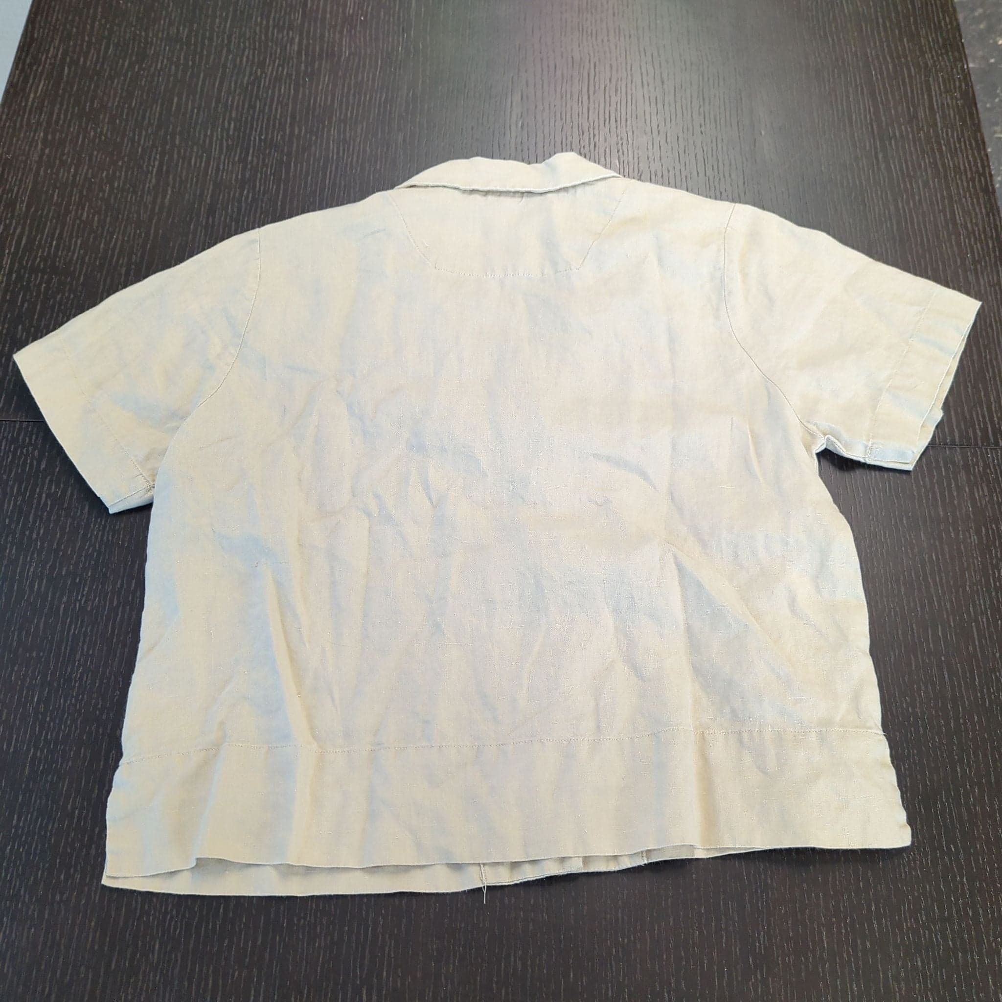 Quince Women's Linen Short Sleeve Button-Up Shirt - Size M - Thumbnail 4