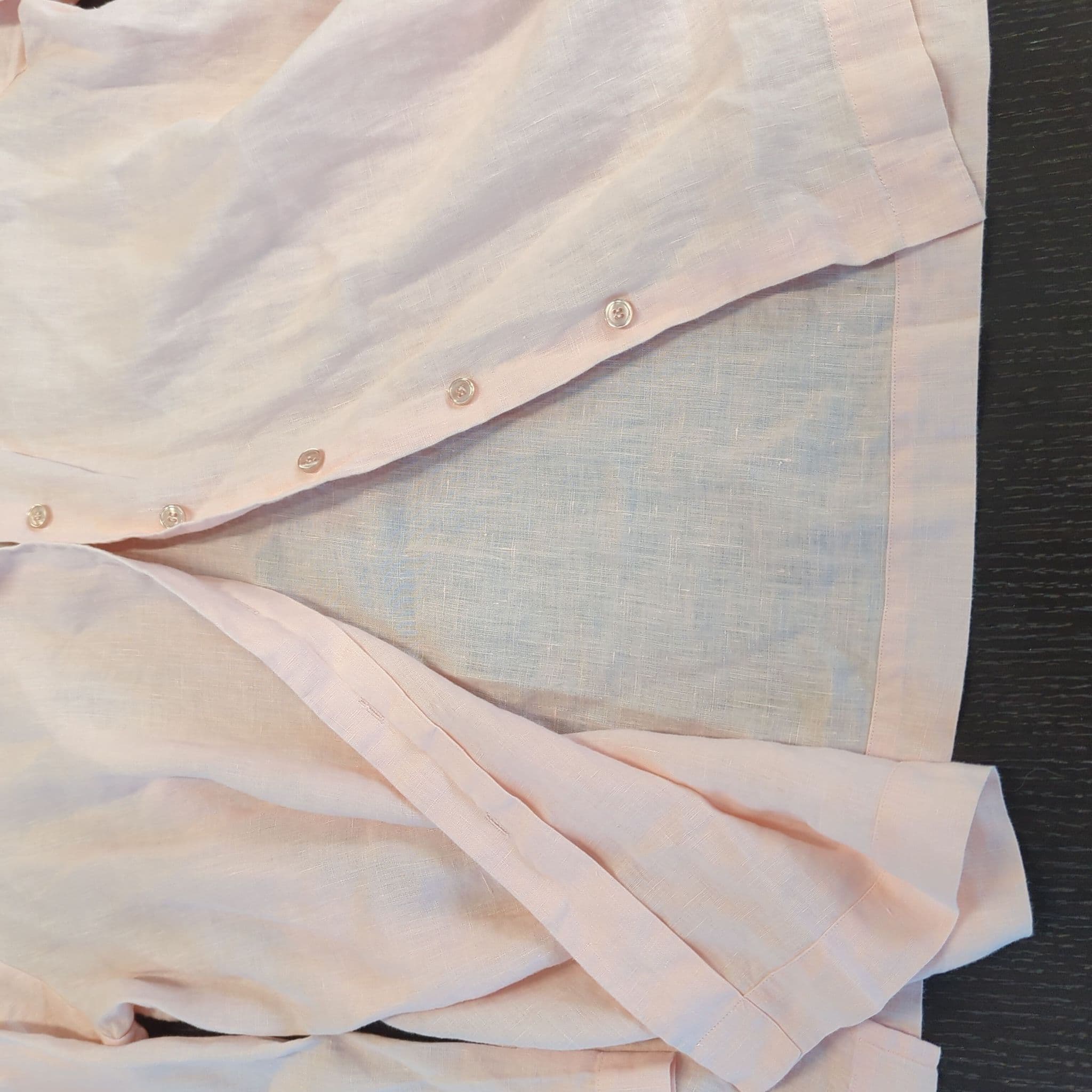 Go Silk Womens Light Pink Button-Up Shirt, Size Large - Thumbnail 3