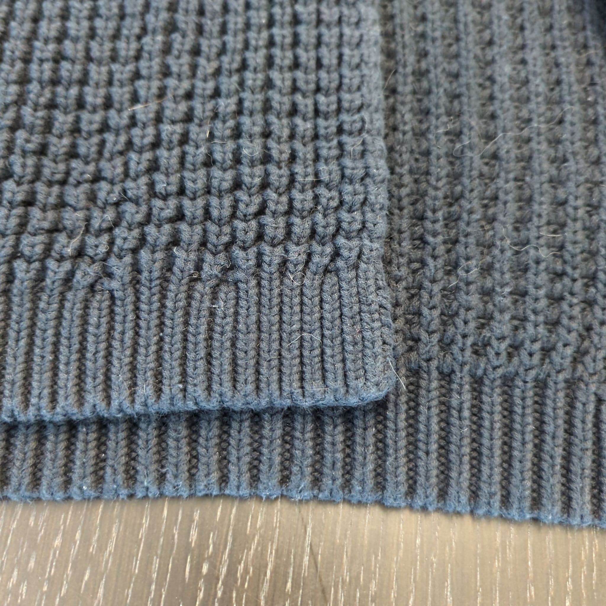 Gap Women's Navy Blue Open Front Chunky Knit Cardigan Sweater M/L - Thumbnail 3