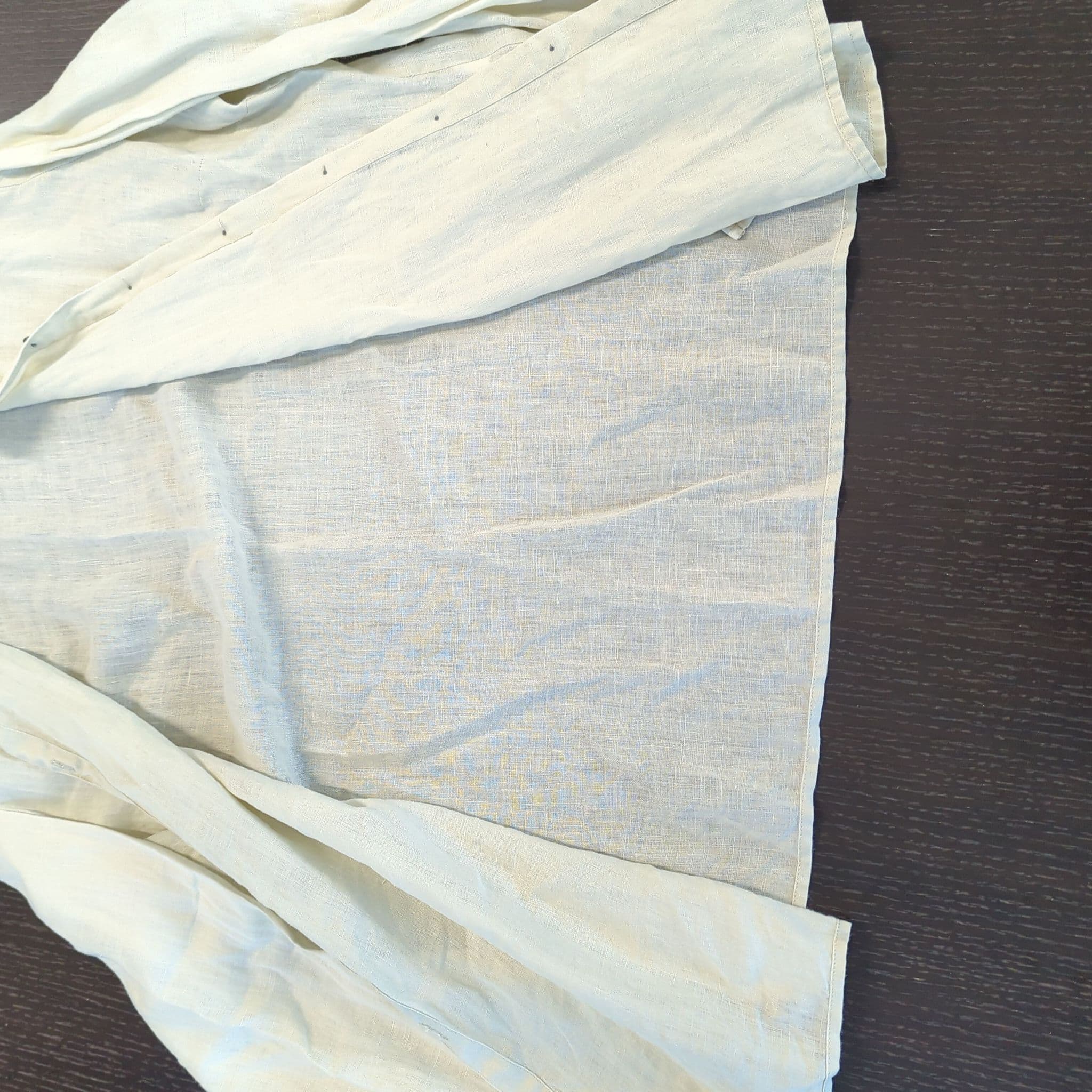 Calvin Klein Jeans Women's 100% Linen Long Sleeve Shirt Size L - Thumbnail 4