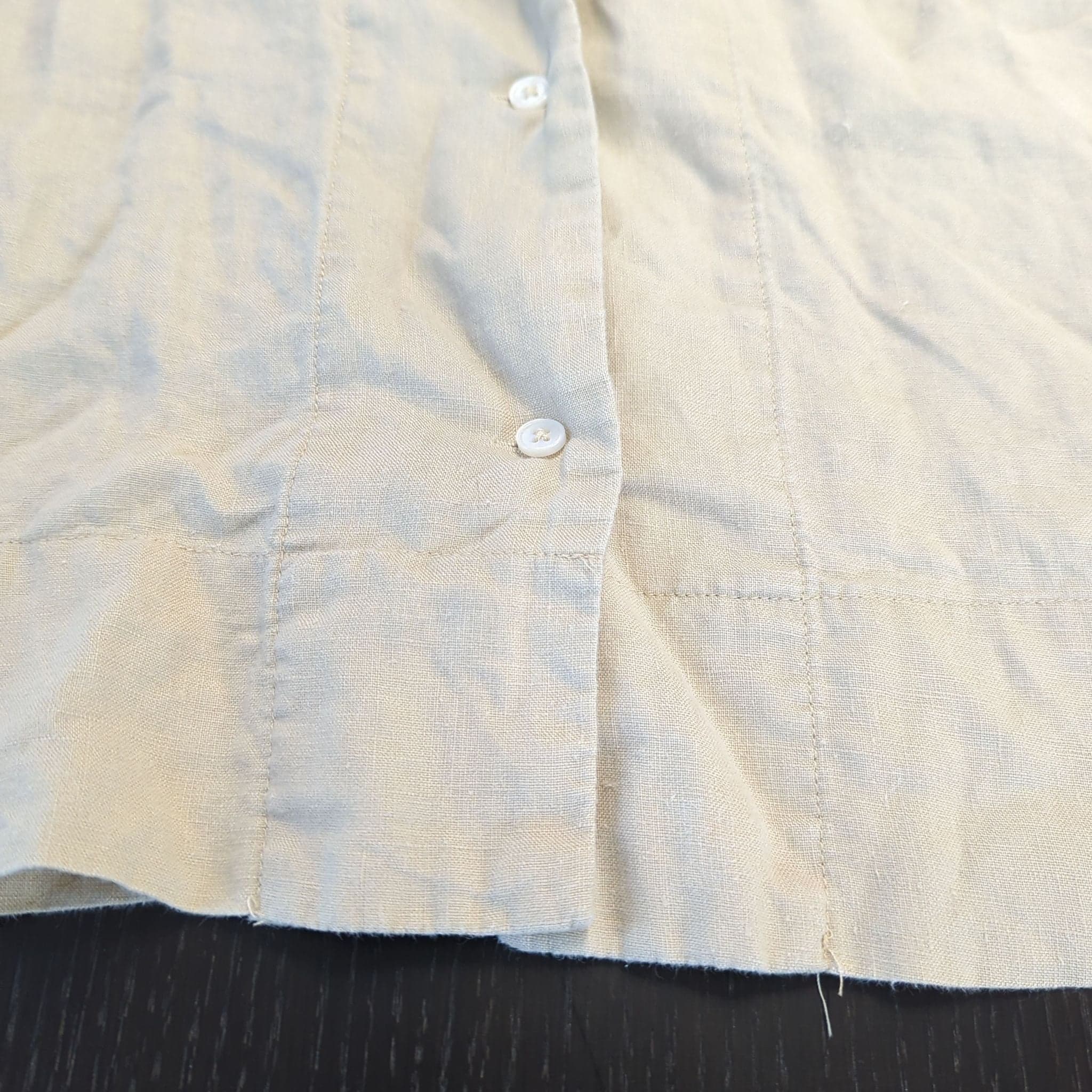 Quince Women's Linen Short Sleeve Button-Up Shirt - Size M - Thumbnail 3