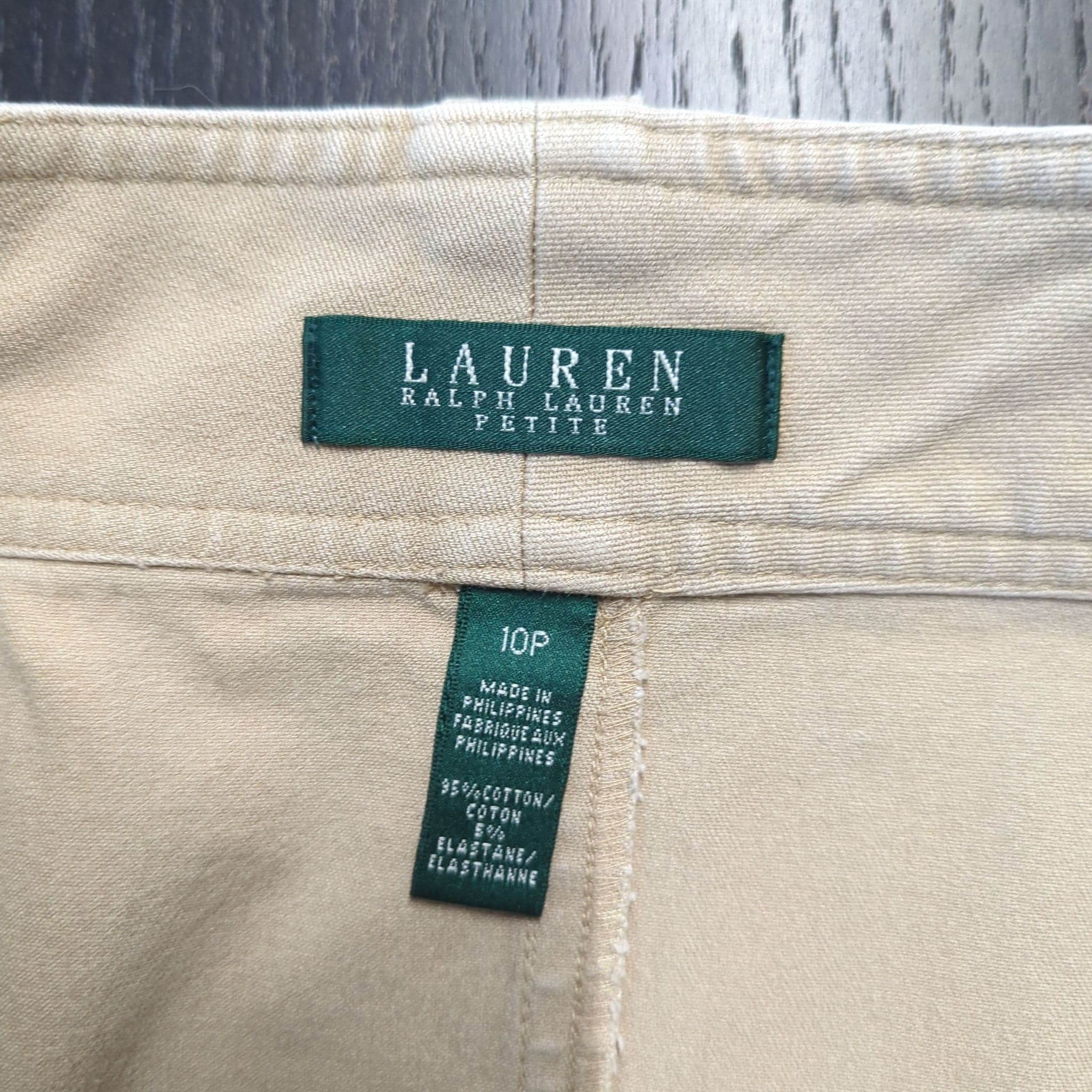 Ralph Lauren Petite Khaki Skirt, Size 10P, Cotton Blend - Thumbnail 2