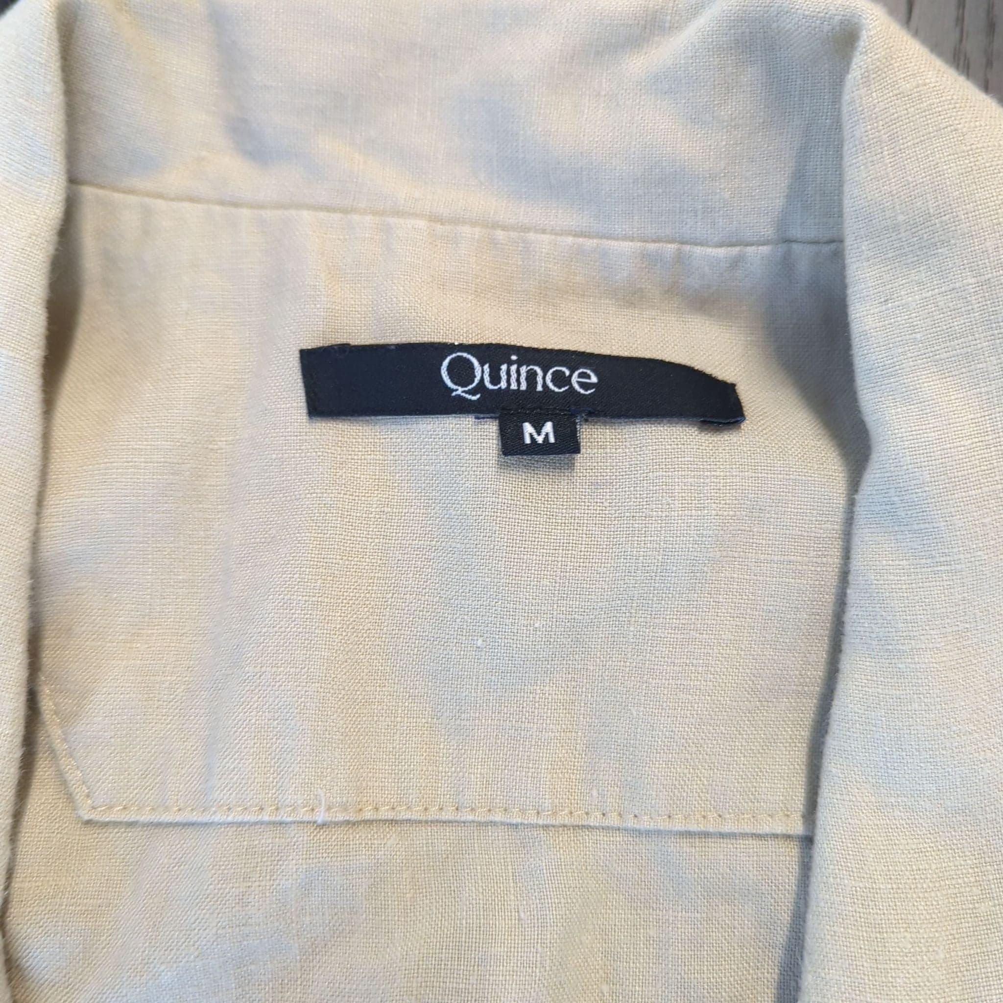 Quince Women's Linen Short Sleeve Button-Up Shirt - Size M - Thumbnail 2