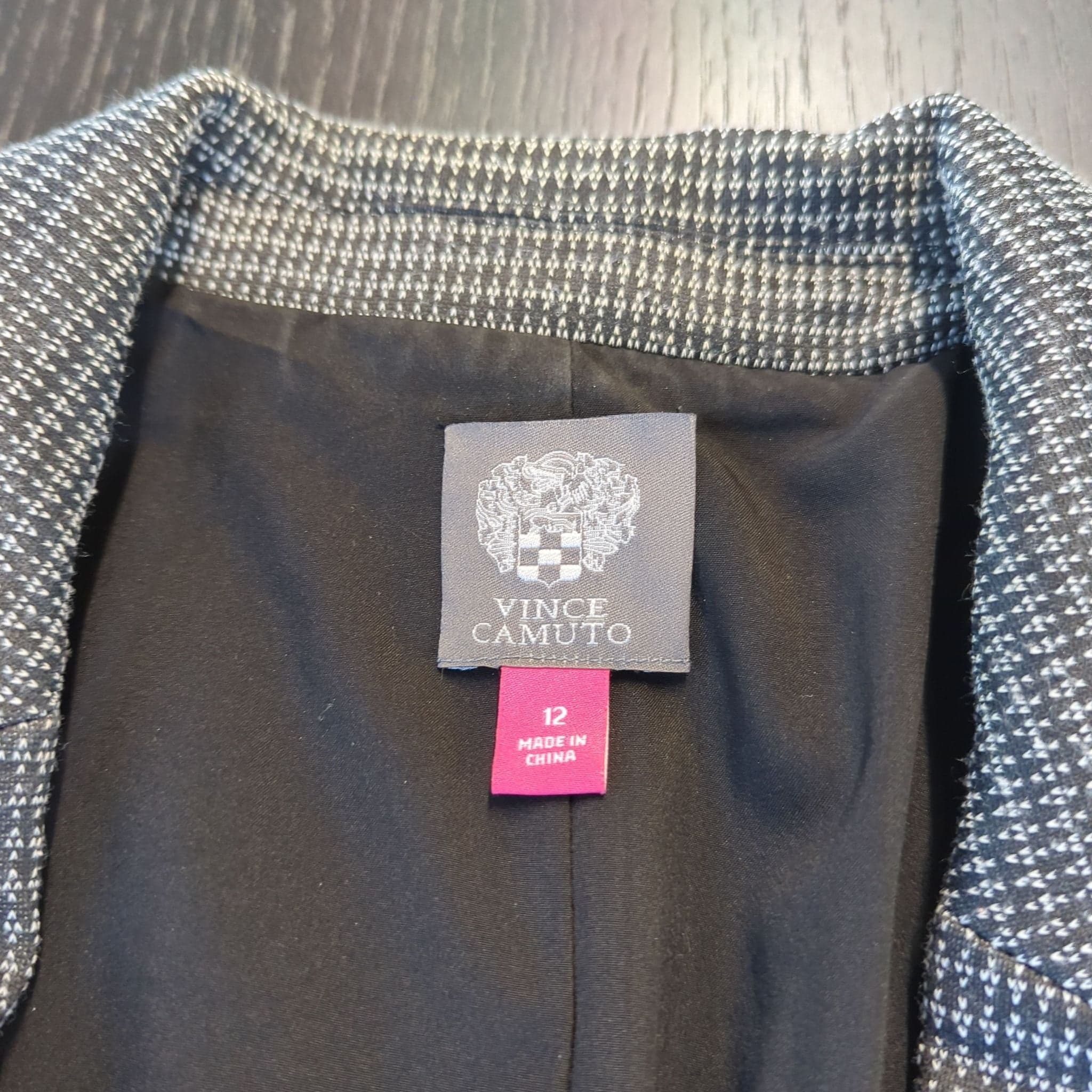 Vince Camuto Women's Houndstooth Blazer, Size 12 - Thumbnail 2