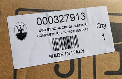 New In Box Genuine Maserati Right Injector Pipe Assembly 327913 Or 284176 - Thumbnail 2