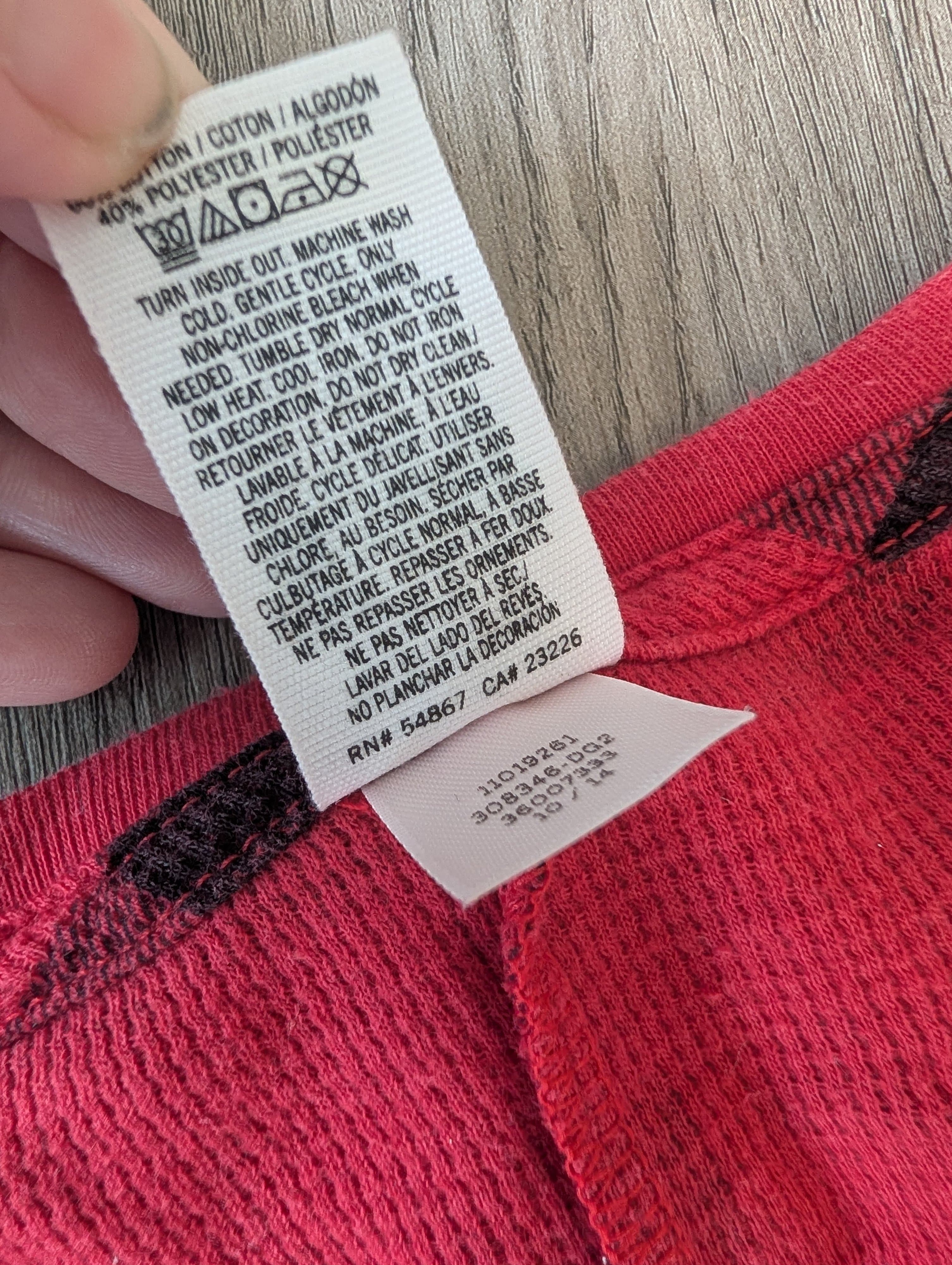PINK by Victoria Secret Red Flannel Pajama with Gold Accent Flap - Thumbnail 12