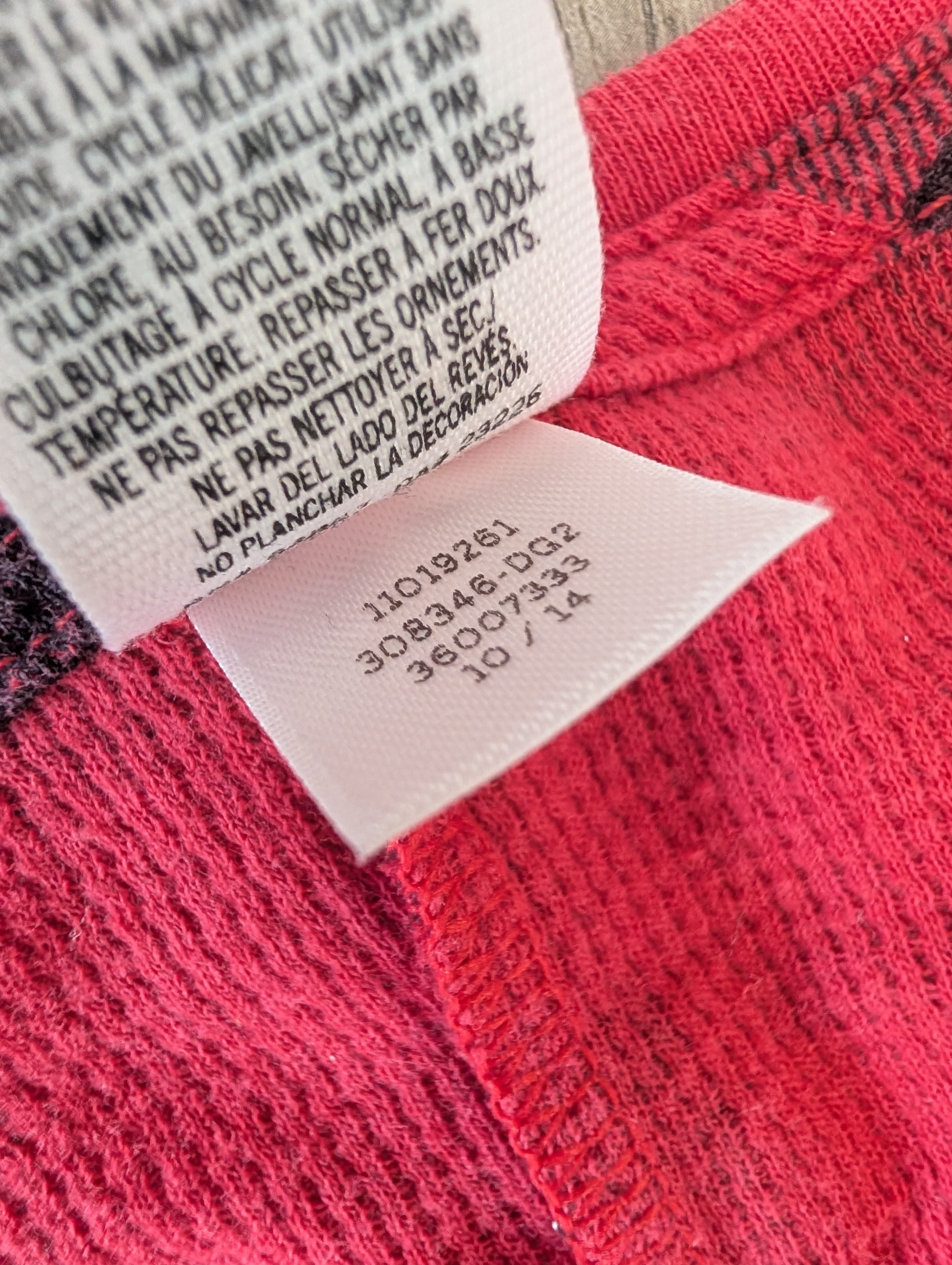 PINK by Victoria Secret Red Flannel Pajama with Gold Accent Flap - Thumbnail 10