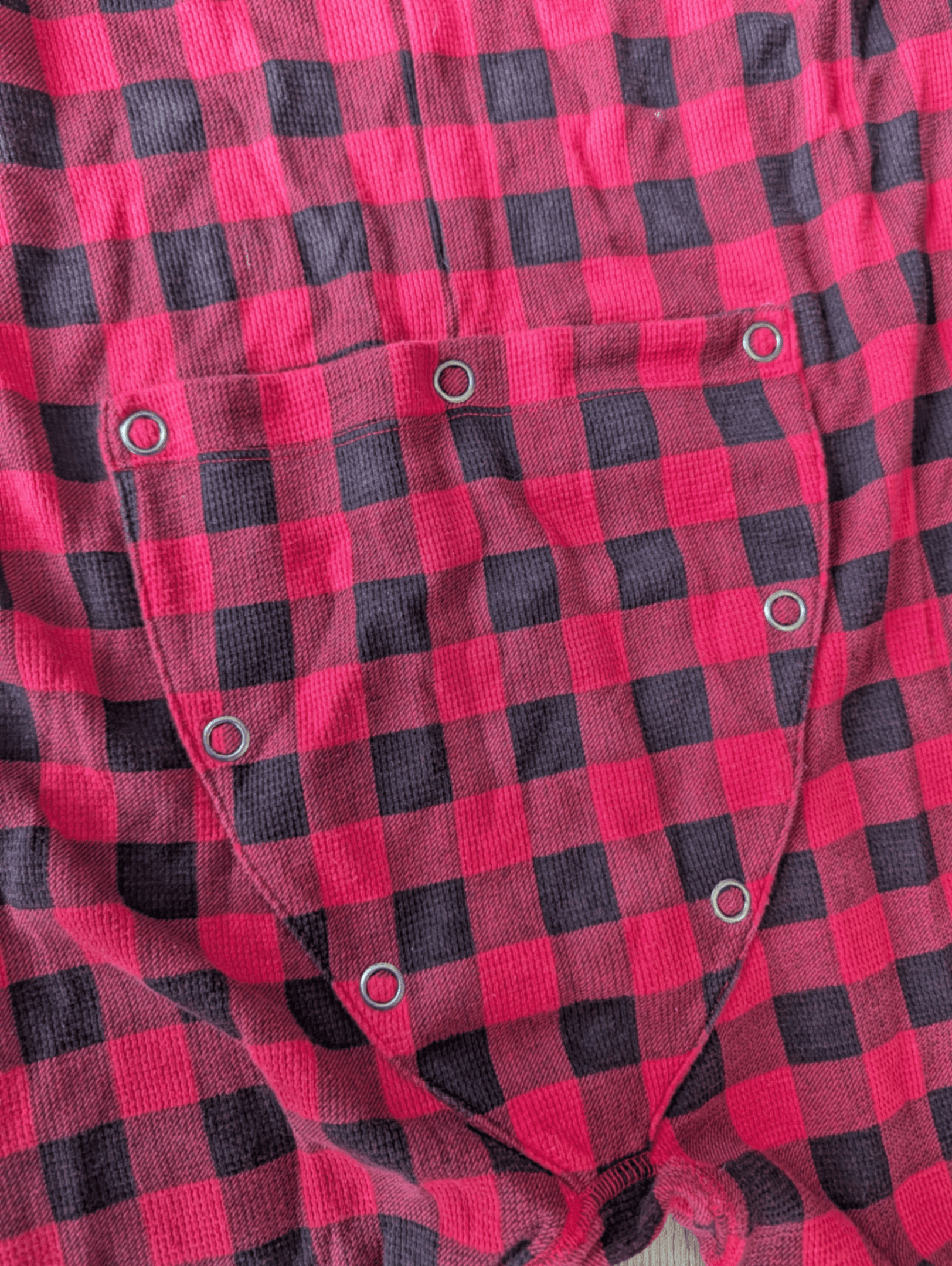 PINK by Victoria Secret Red Flannel Pajama with Gold Accent Flap - Thumbnail 9