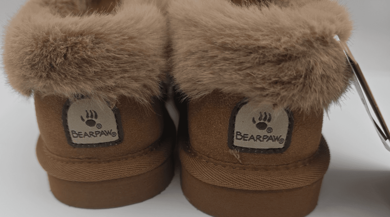 Bearpaw Youth Brown Suede Shearling Lined Bootie Unisex Kids Size 1 - Thumbnail 5